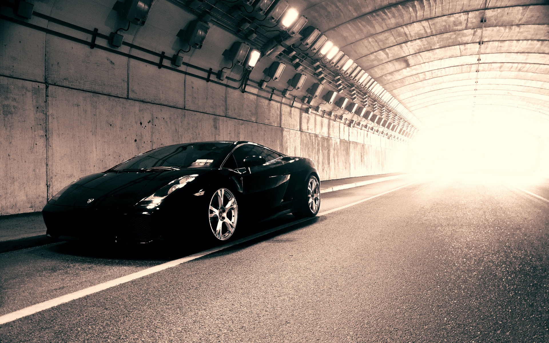 lamborghini, gallardo, черный