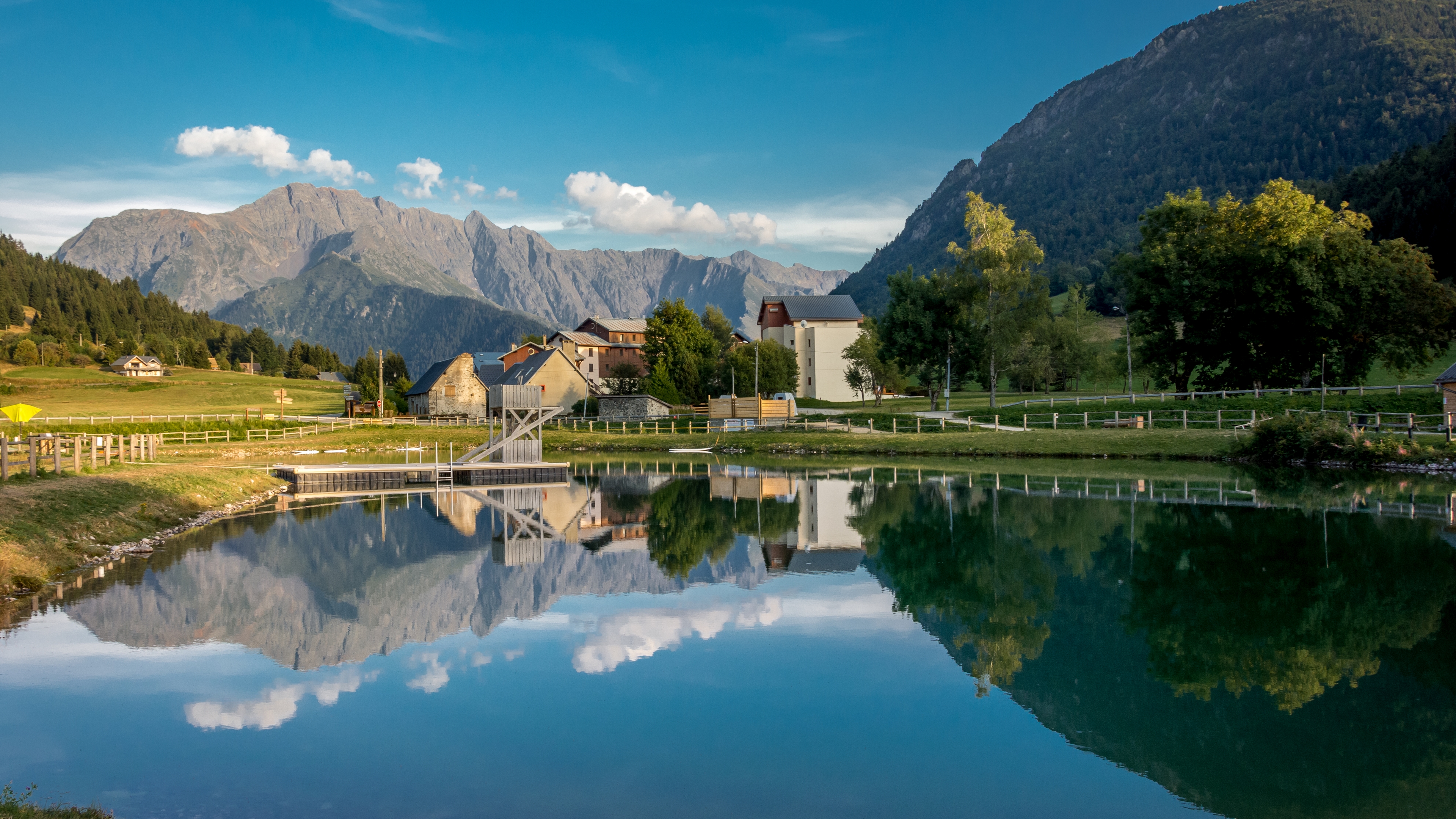 отражение, гора, добавить