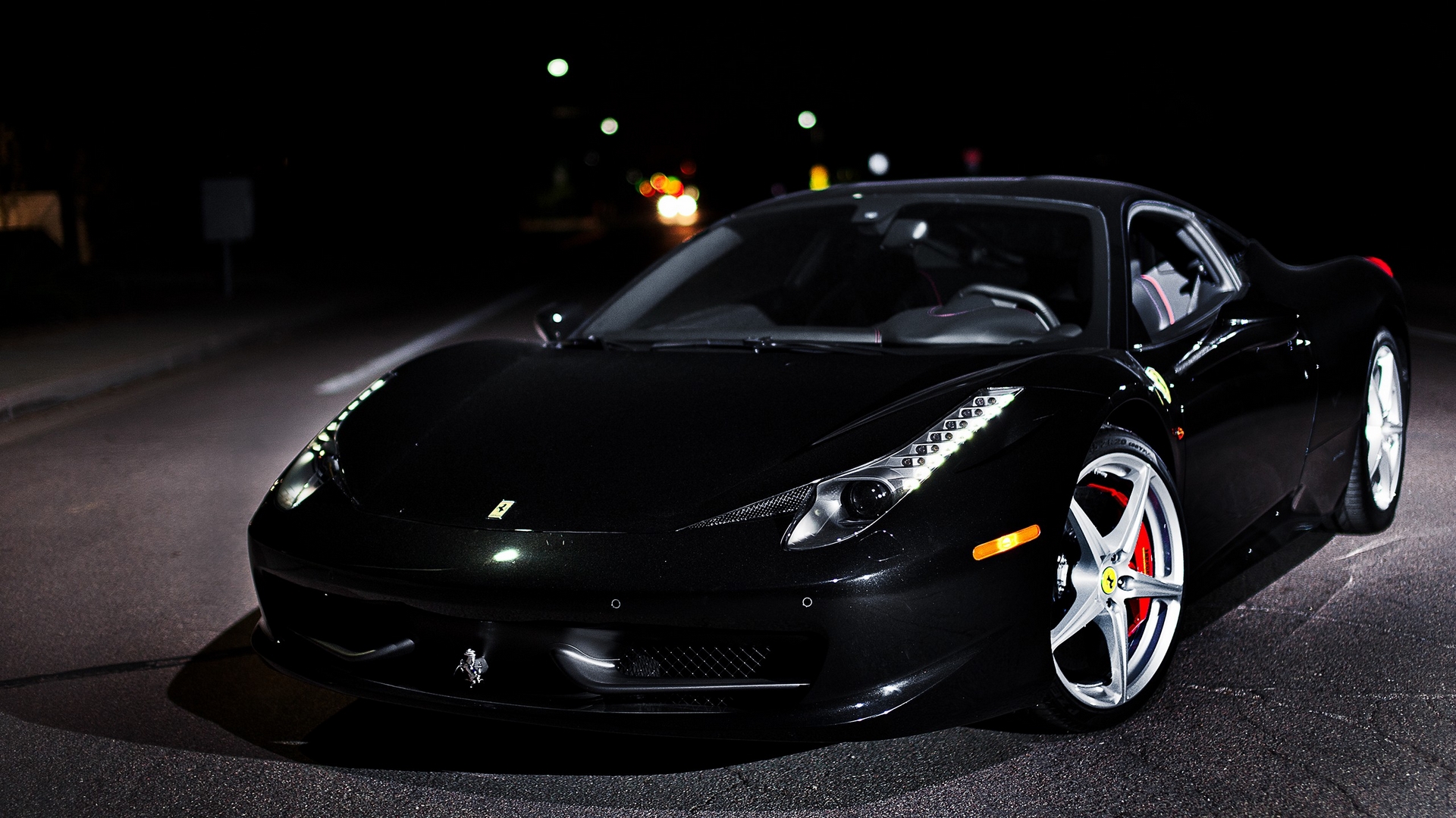 ferrari, black, italia