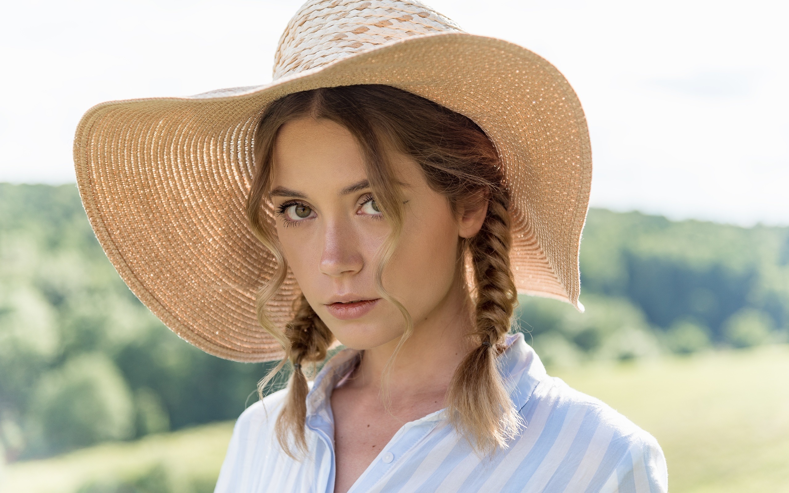 шляпа, девушка