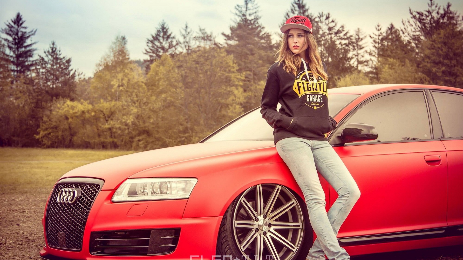 девушка, car