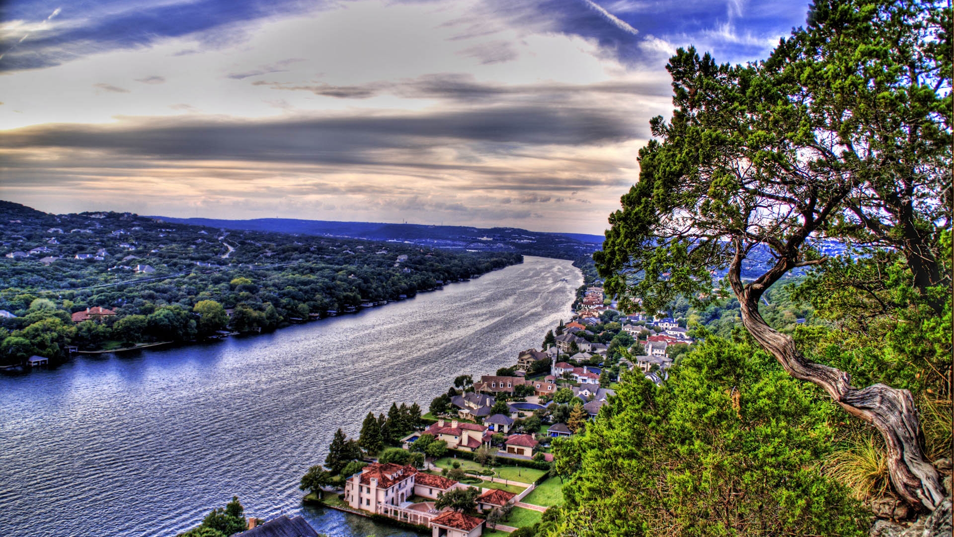 hdr, гора, город