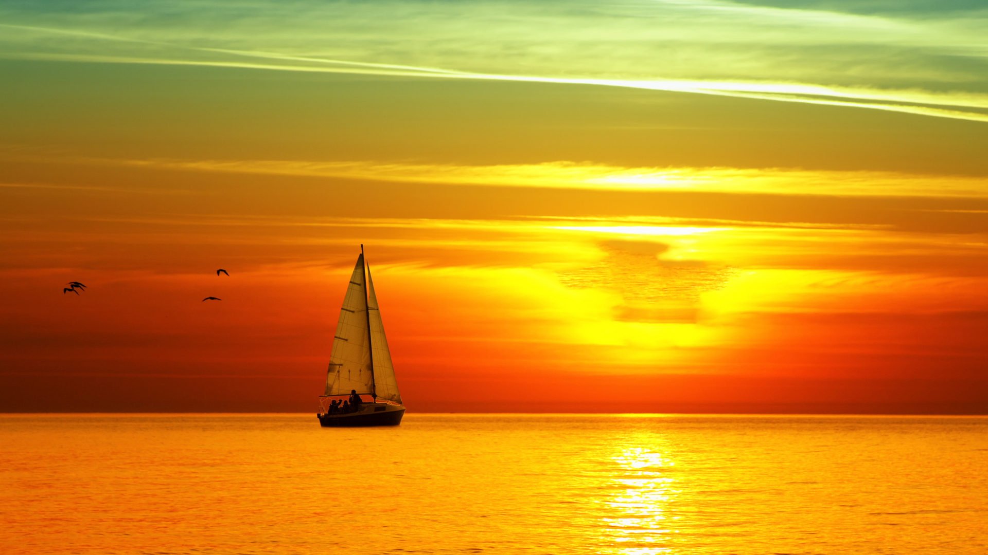 море, яхта, парусник No 83870 Разрешение 1920x1080