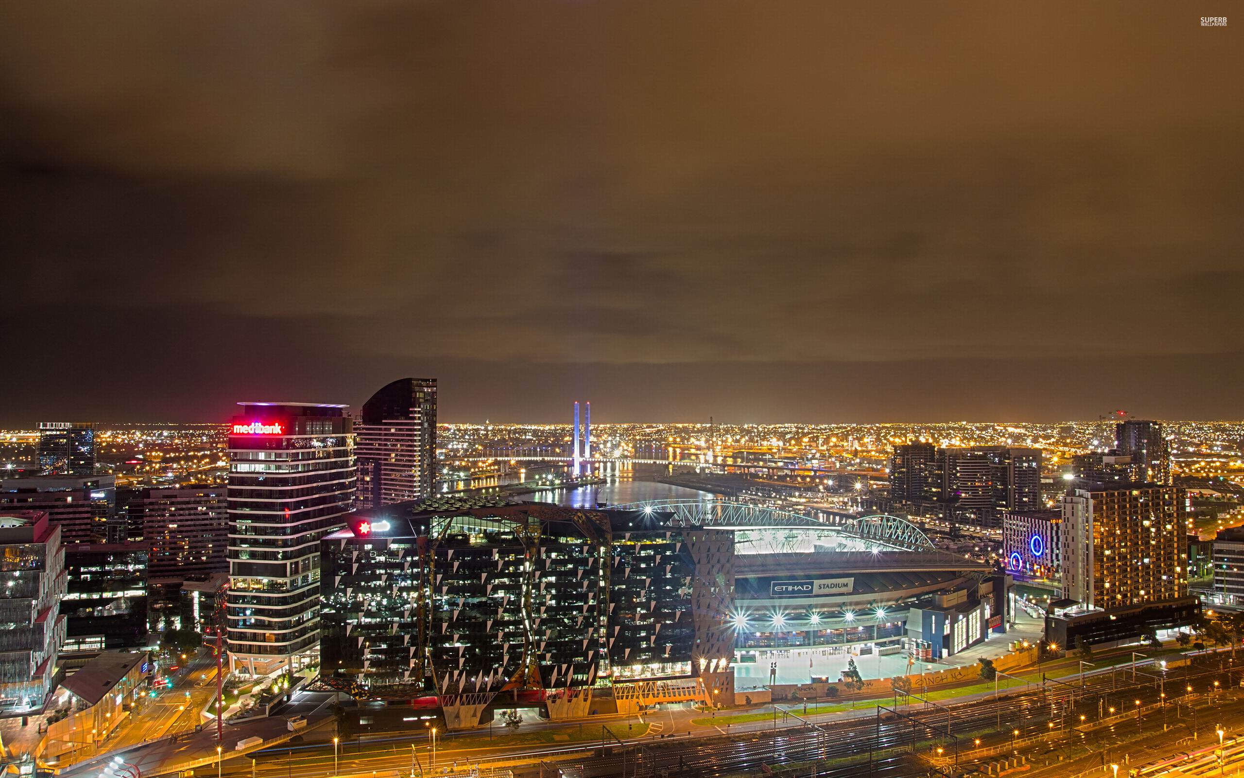manchester, ciudad, ночь