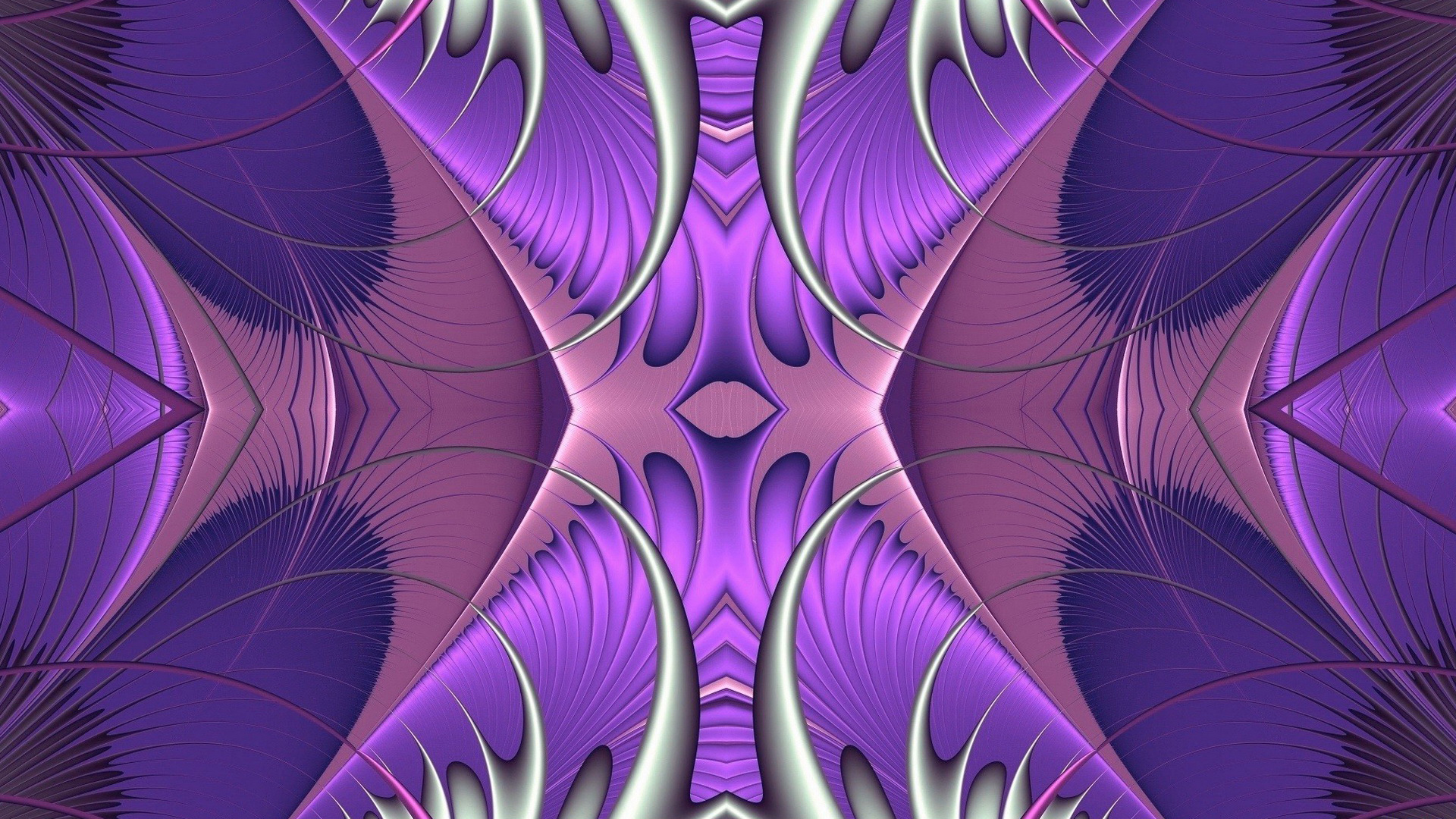 фрактальный, фиолетовый, абстрактный