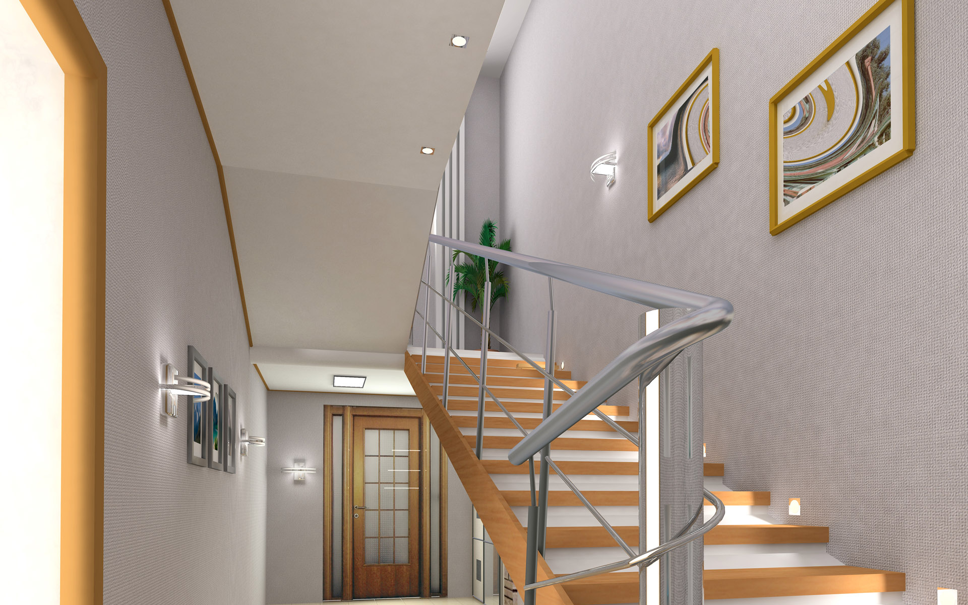 design, стальной, лестница