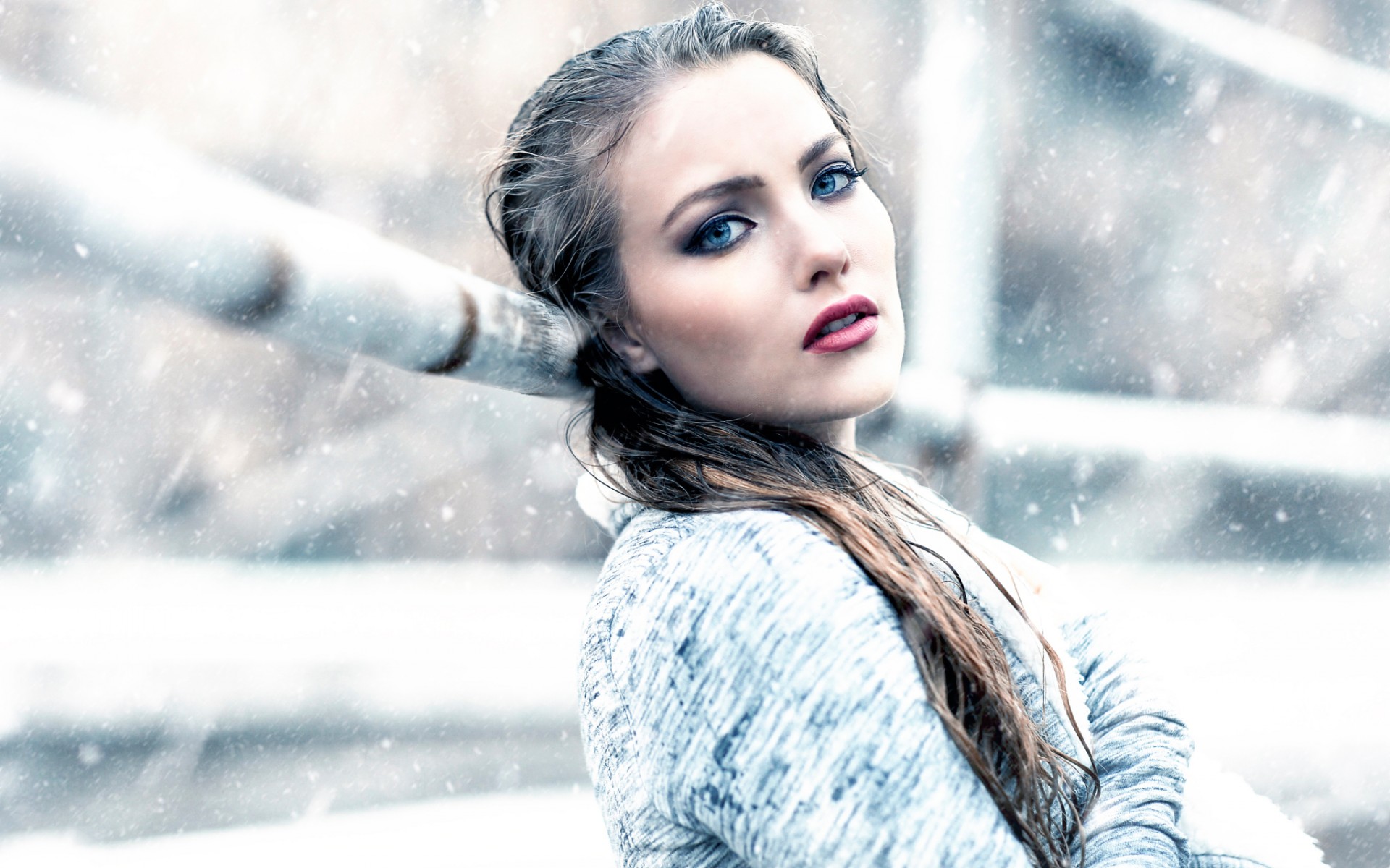 invierno, moda, para