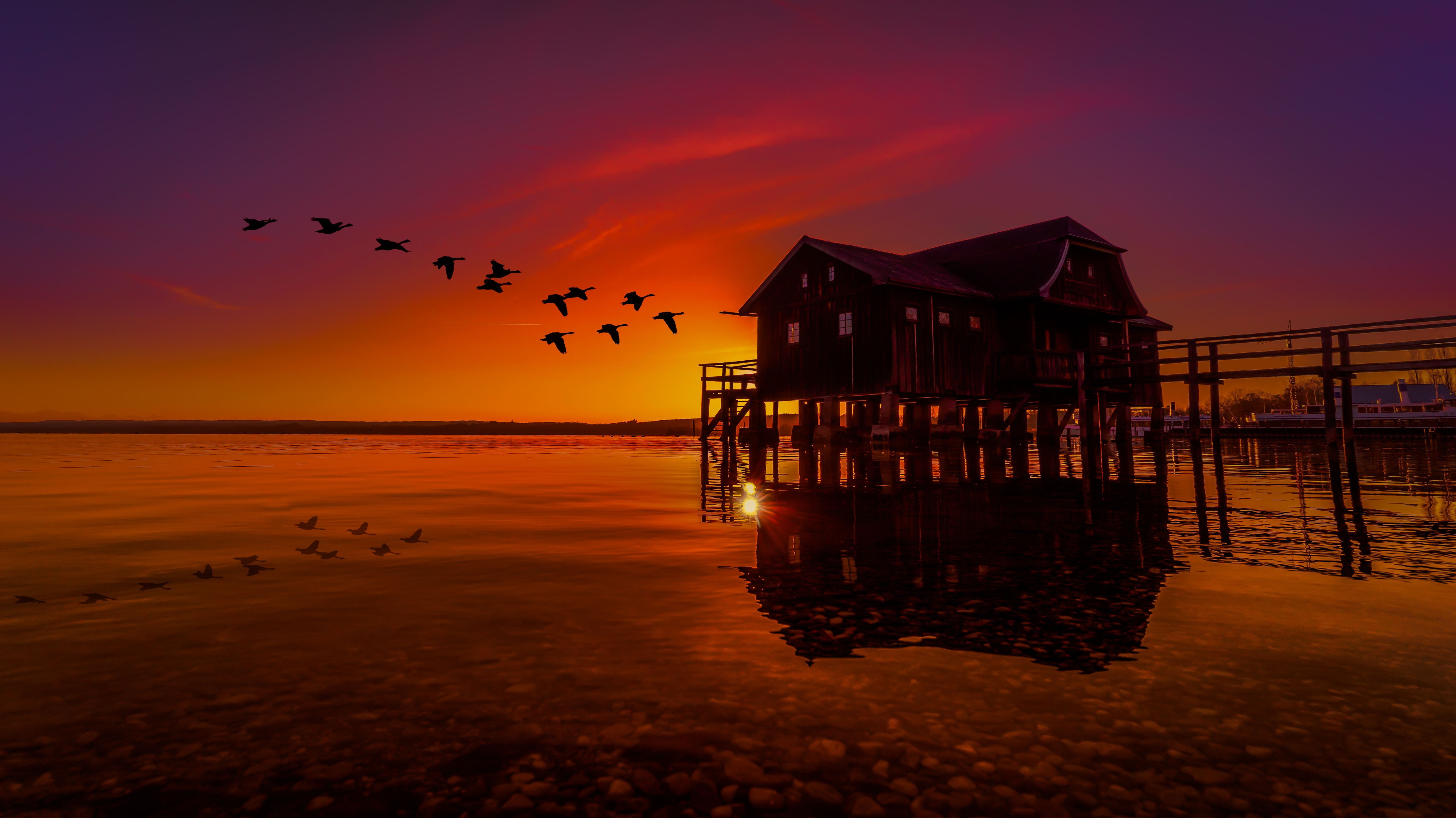 sonnenuntergang, kostenlose, und