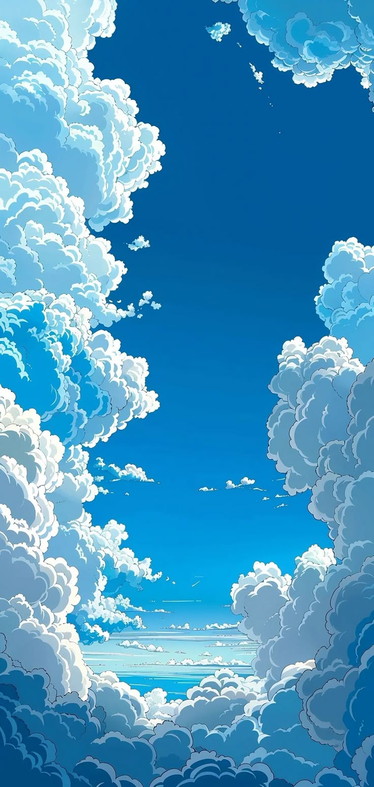 есть изображение картины неба с облаками