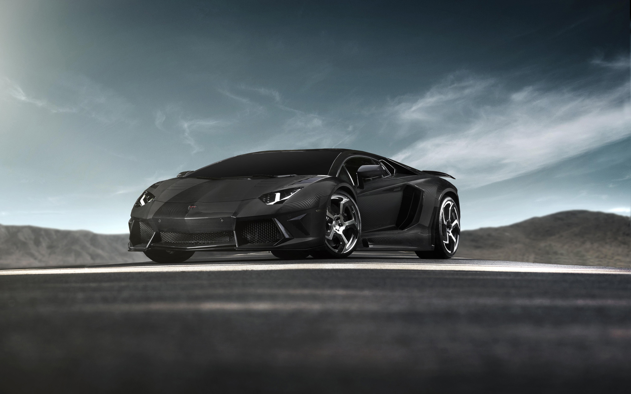 lamborghini, черный, aventador No 114713 Разрешение 2560x1600