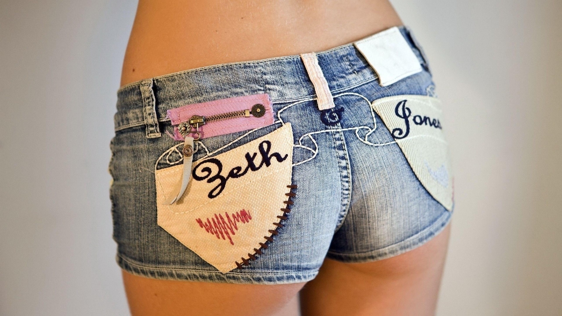 трусы, джинсовые, стразами