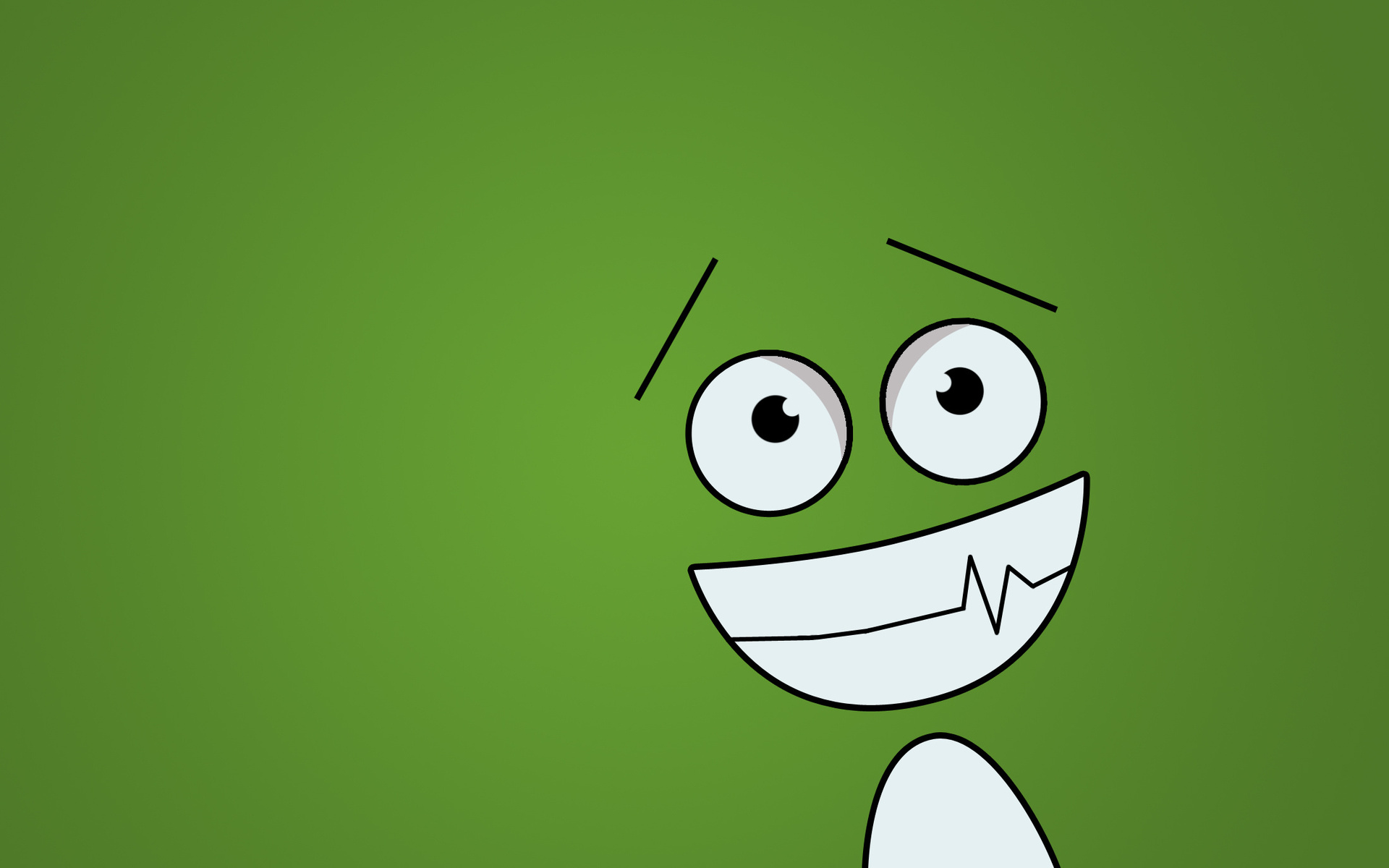 карикатурное изображение мужчины с зеленым лицом и белой рубашкой