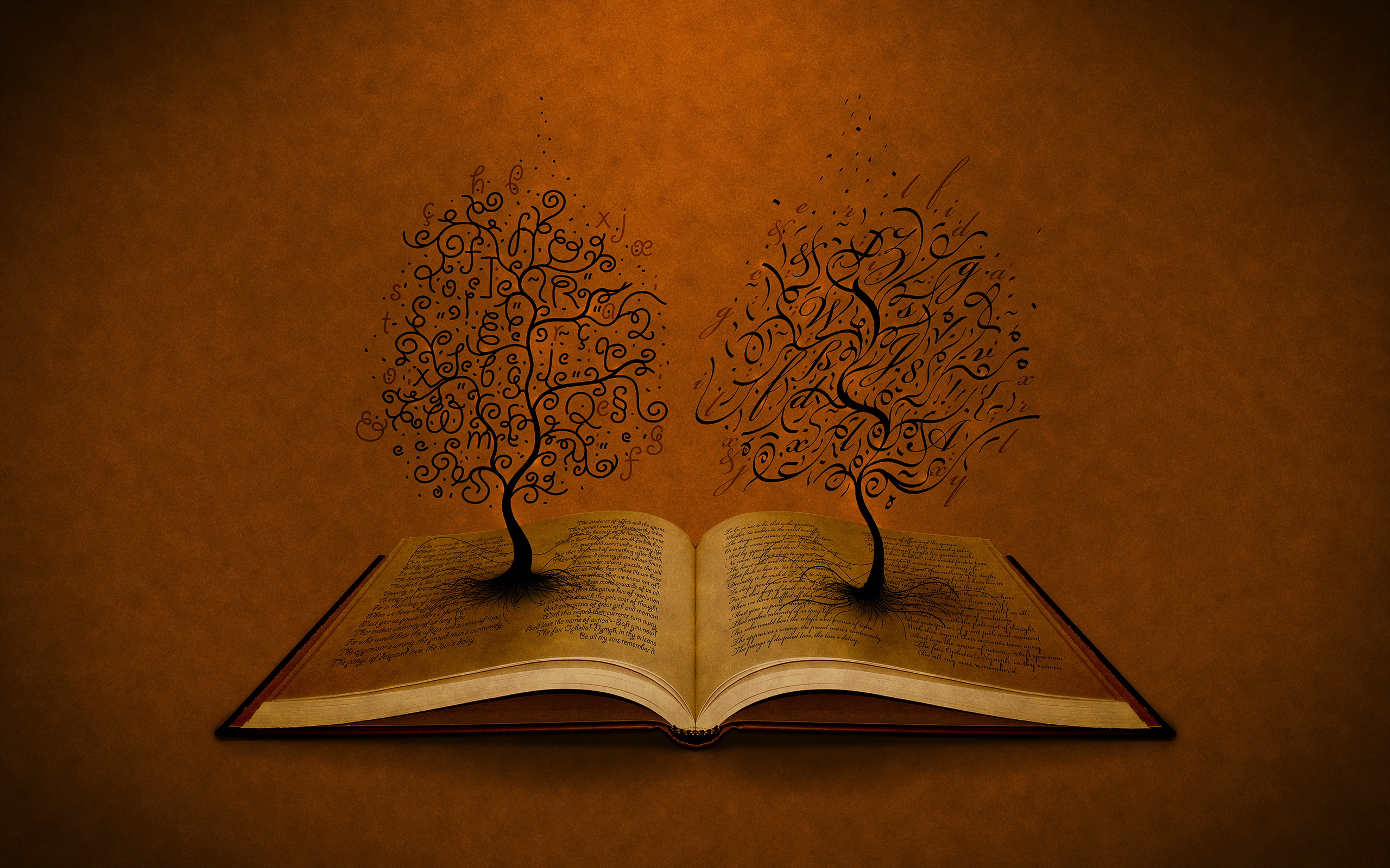 книги, деревья