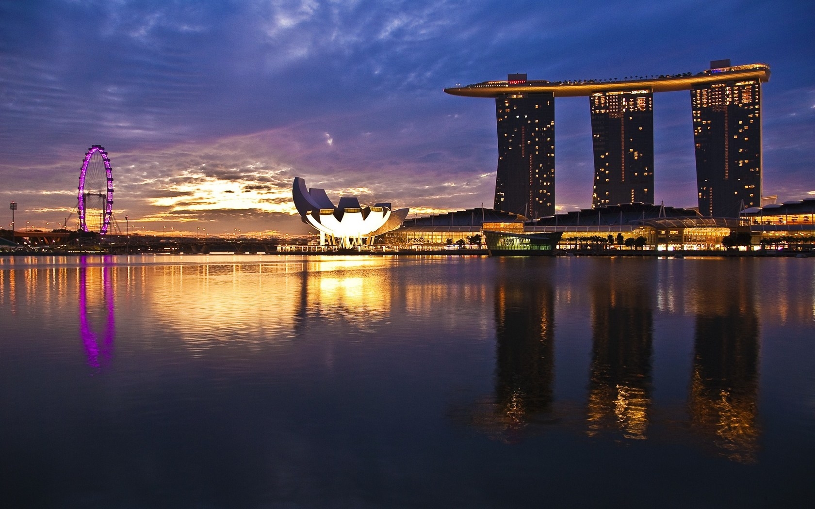 singapore, марина, bay Фон № 68091 разрешение 1680x1050