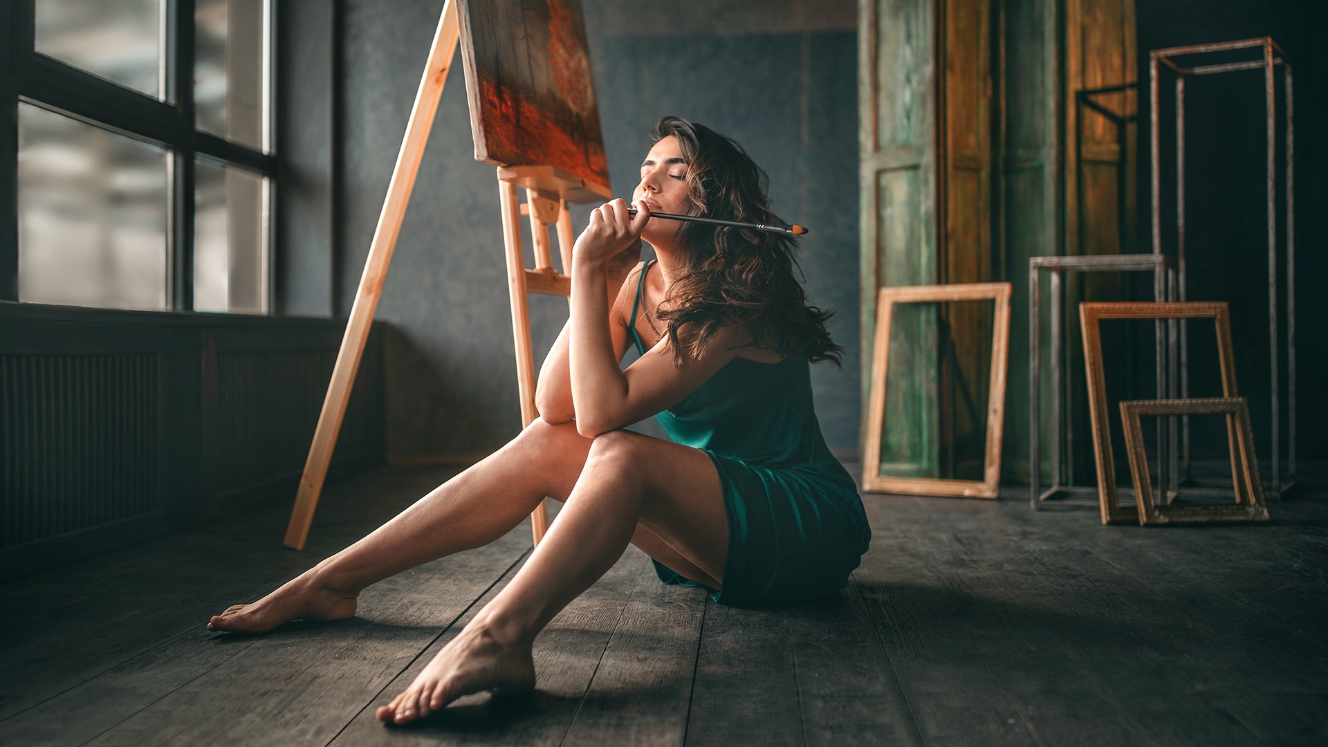 платье, зелёный, настроение