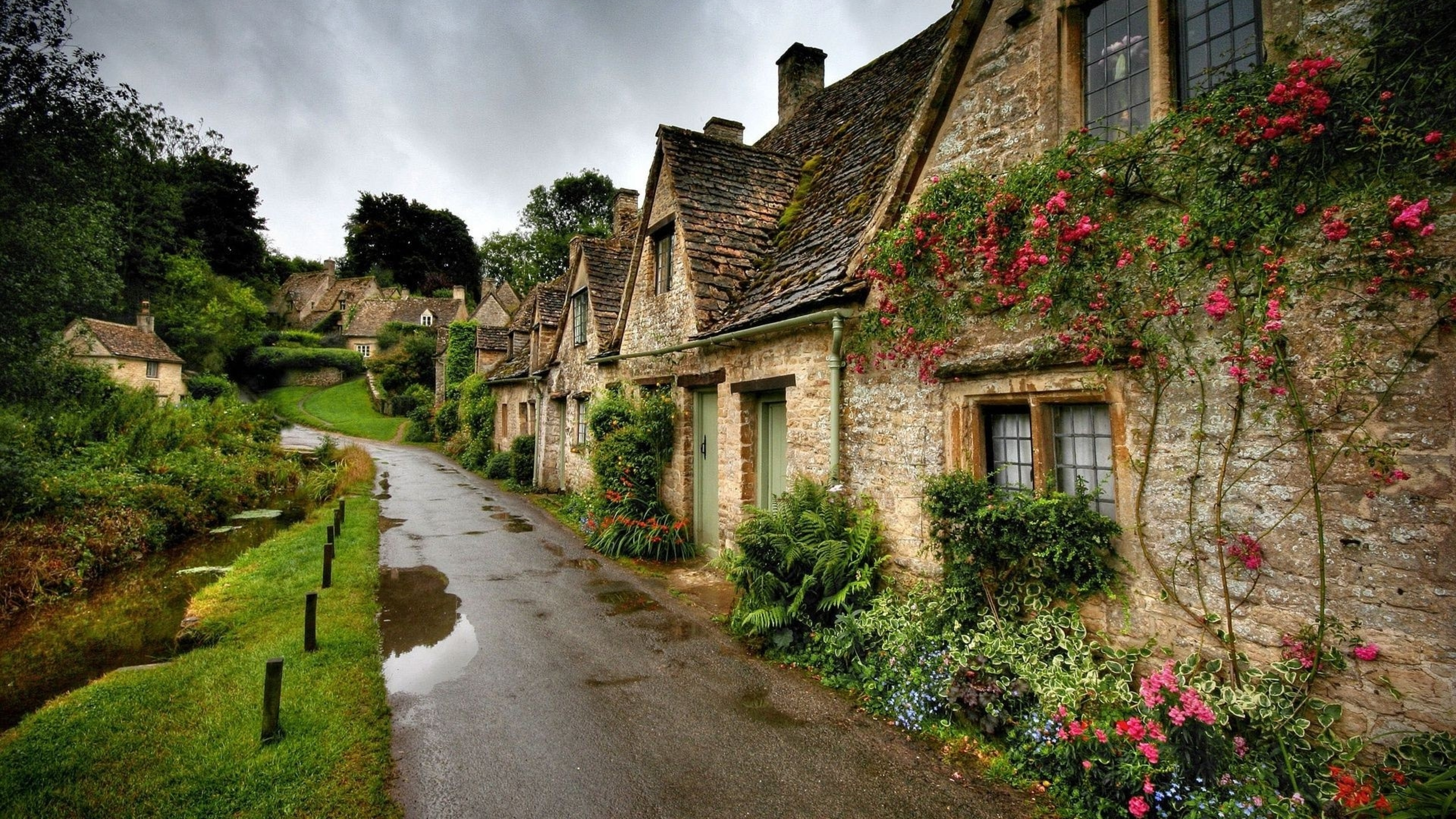 The area was countryside before the town