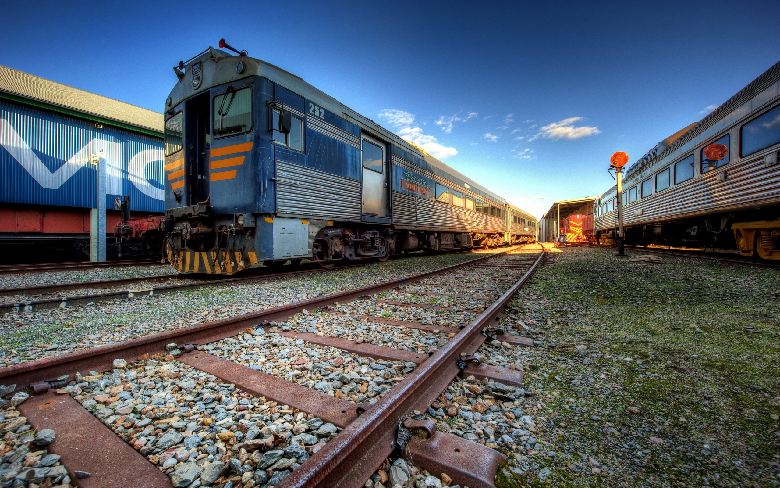 поезд, железный, depot