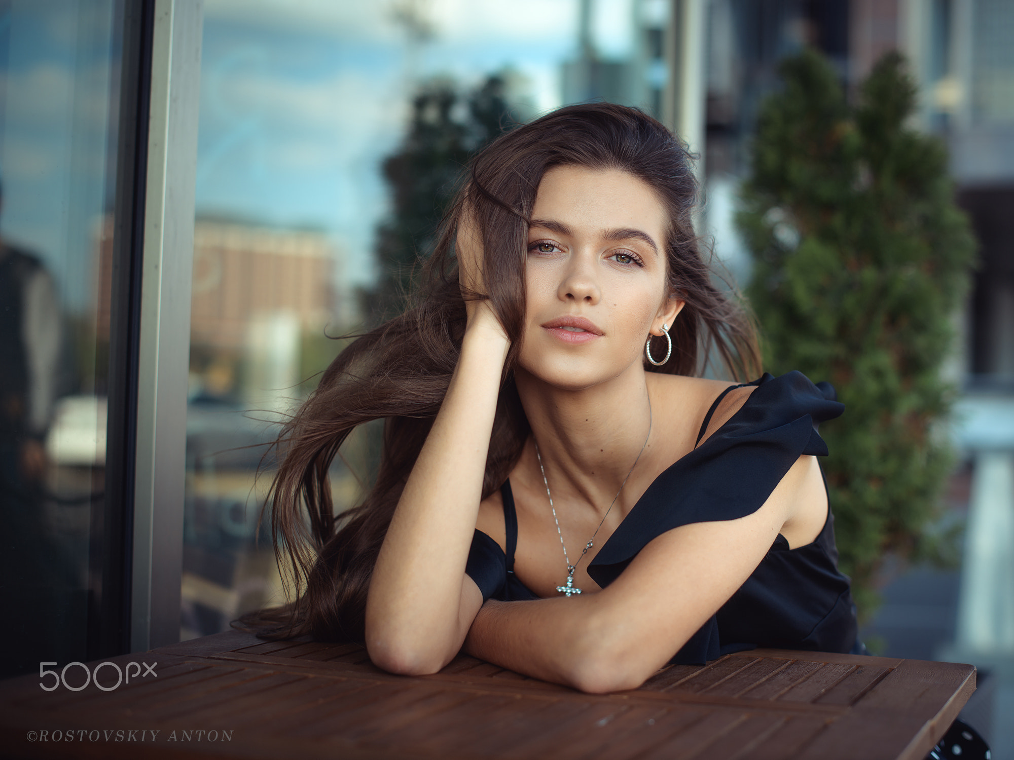 девушка, модель, платье