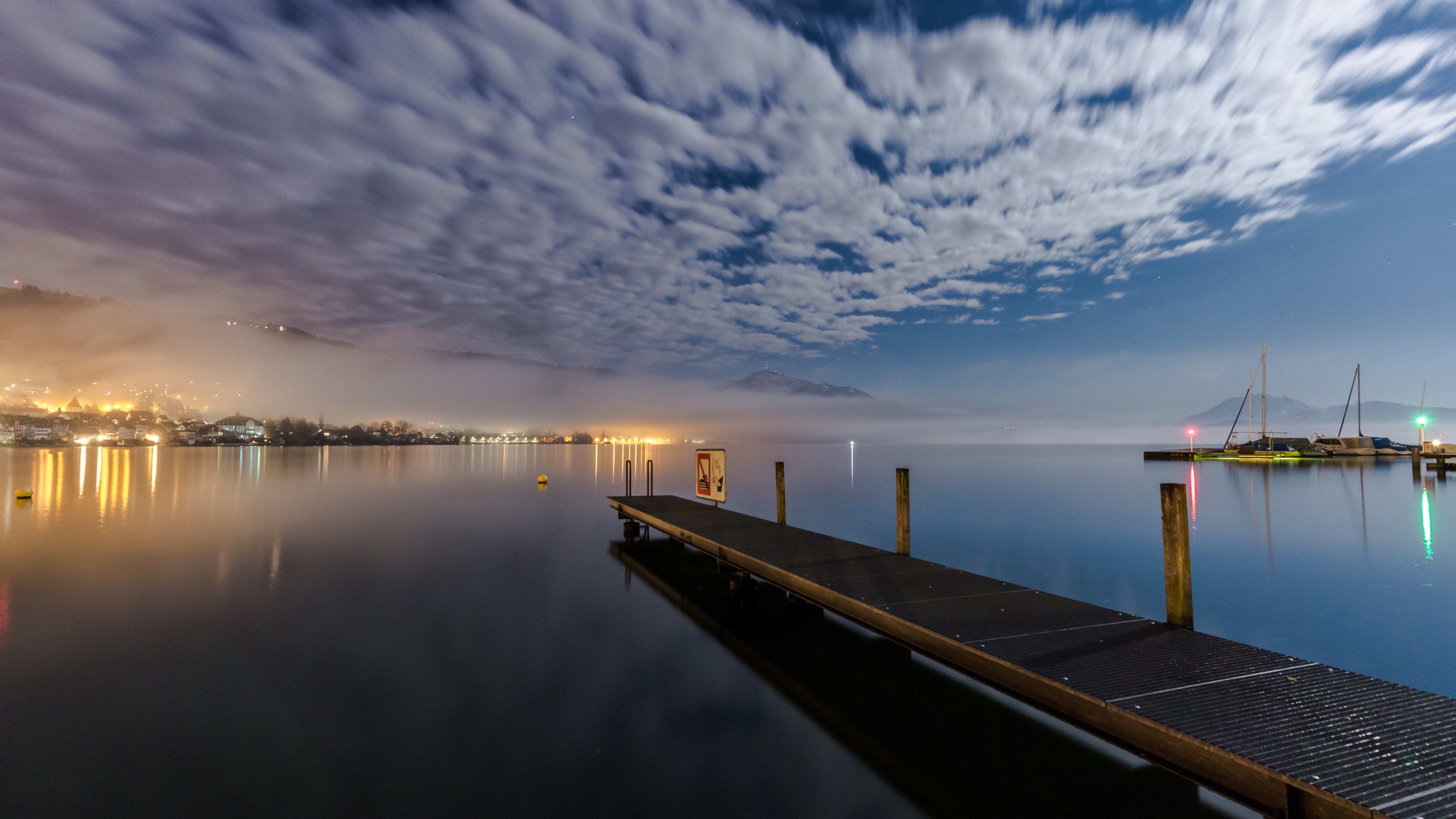 пирс, небо, вода