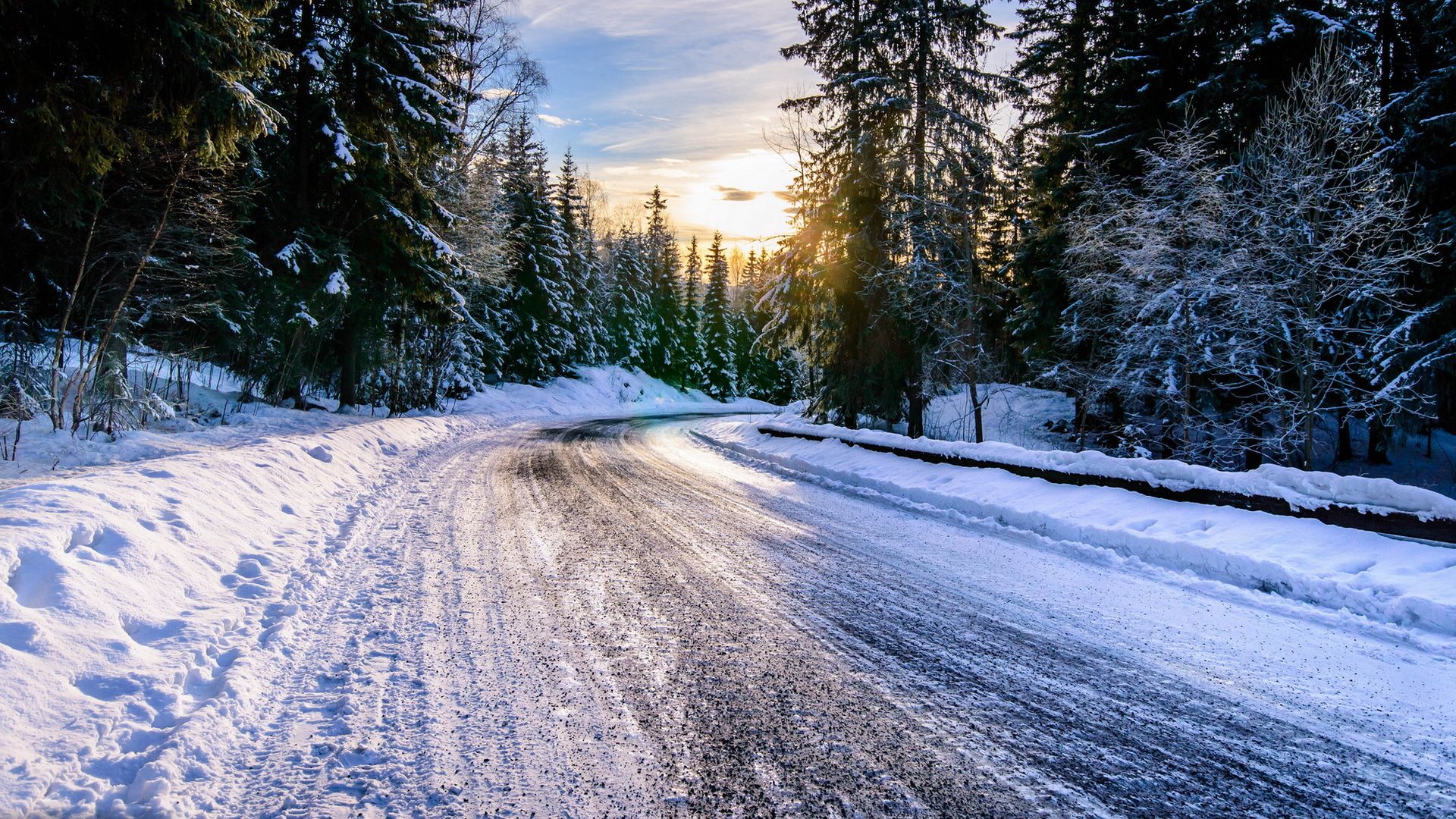 дорога зима пейзаж природа без смс