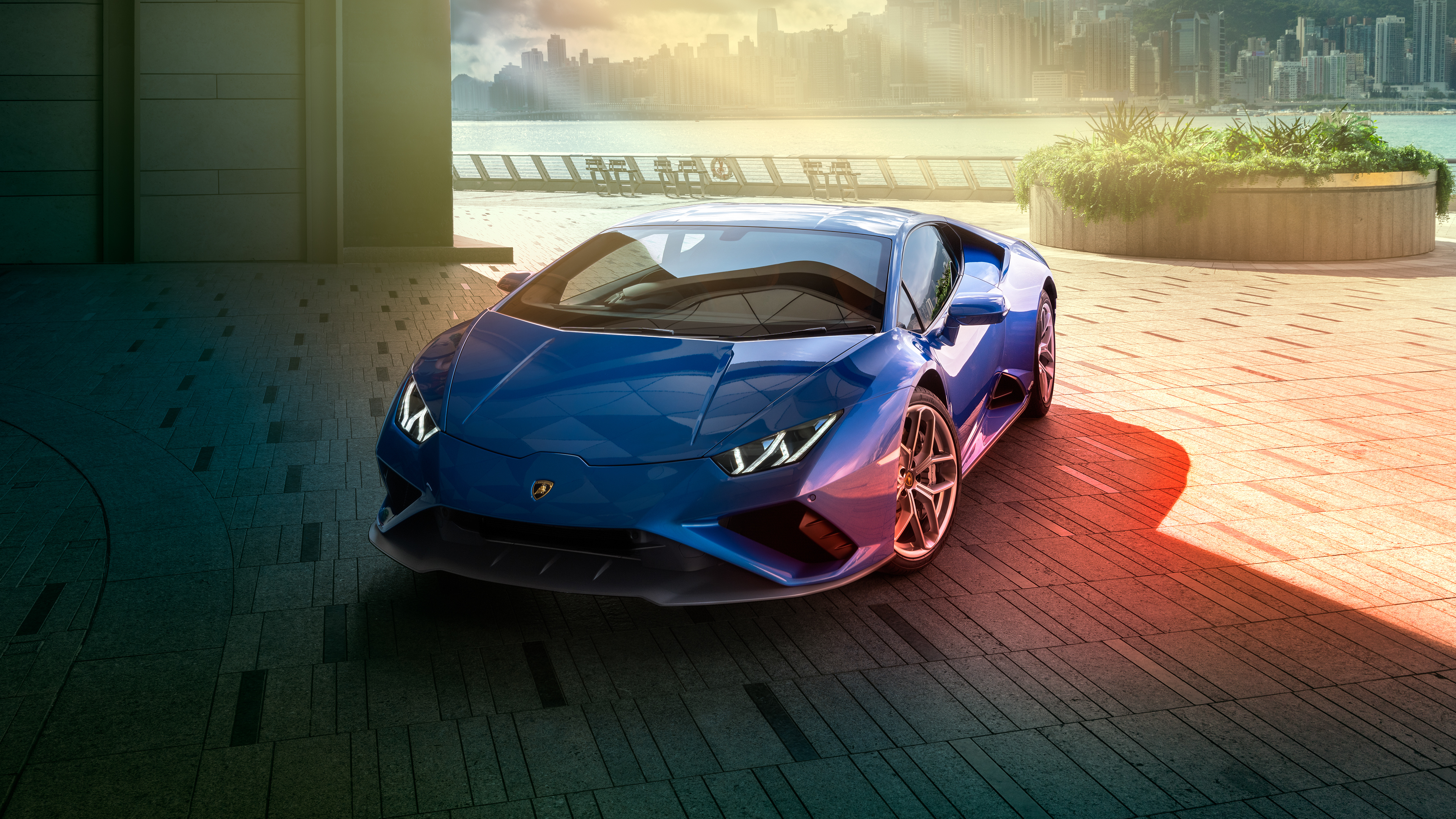 huracan, синий, автомобиль