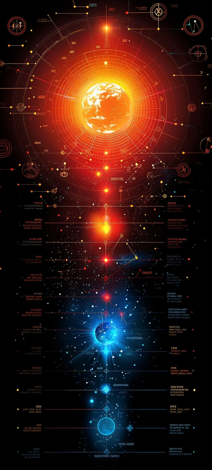закрытие плаката с диаграммой планет