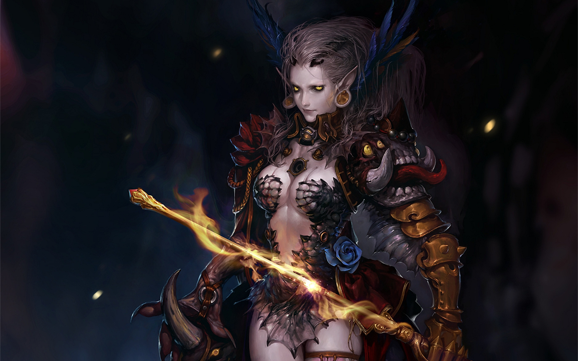 эльфийка, магия