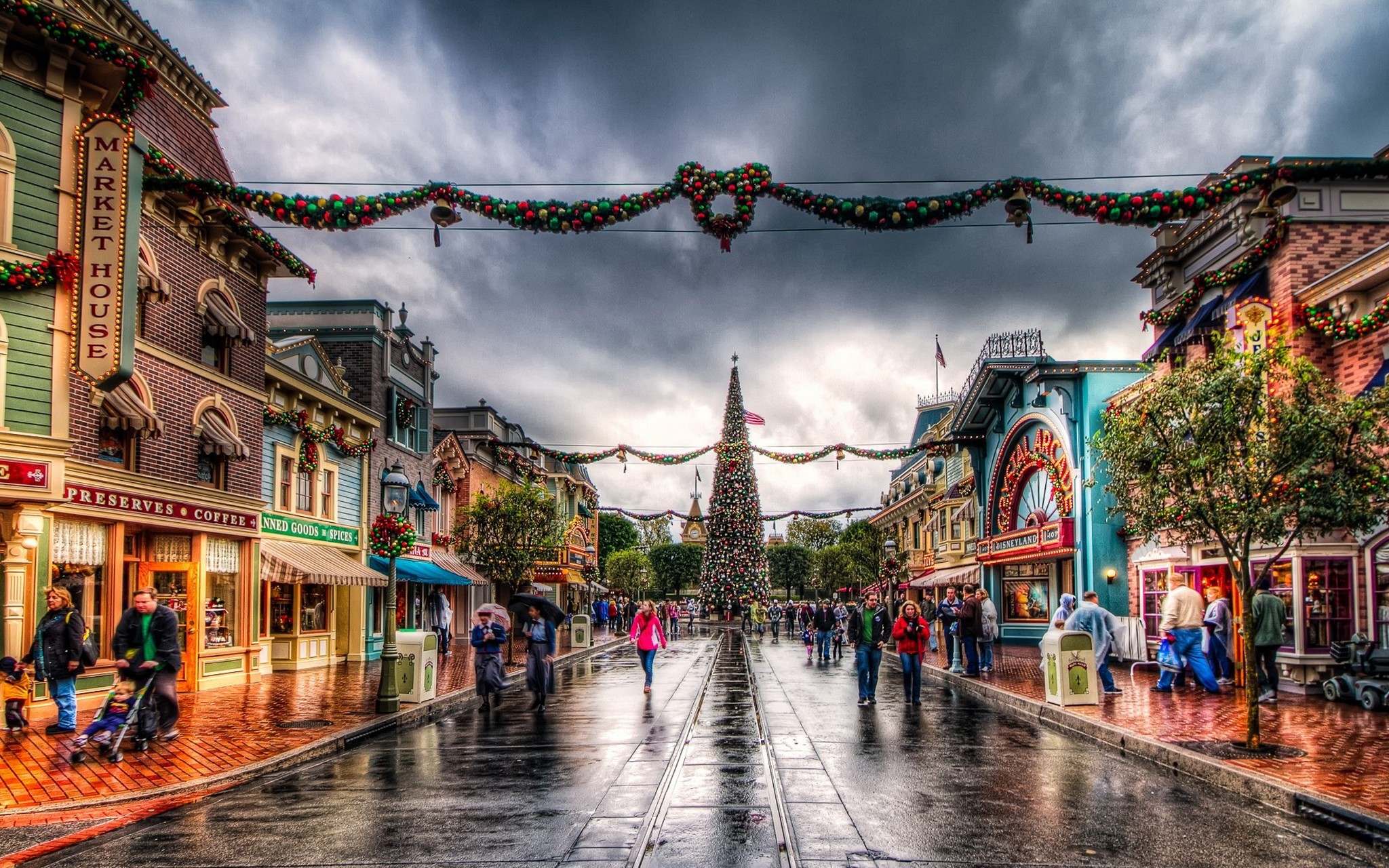 рождество, диснейленд, дисней