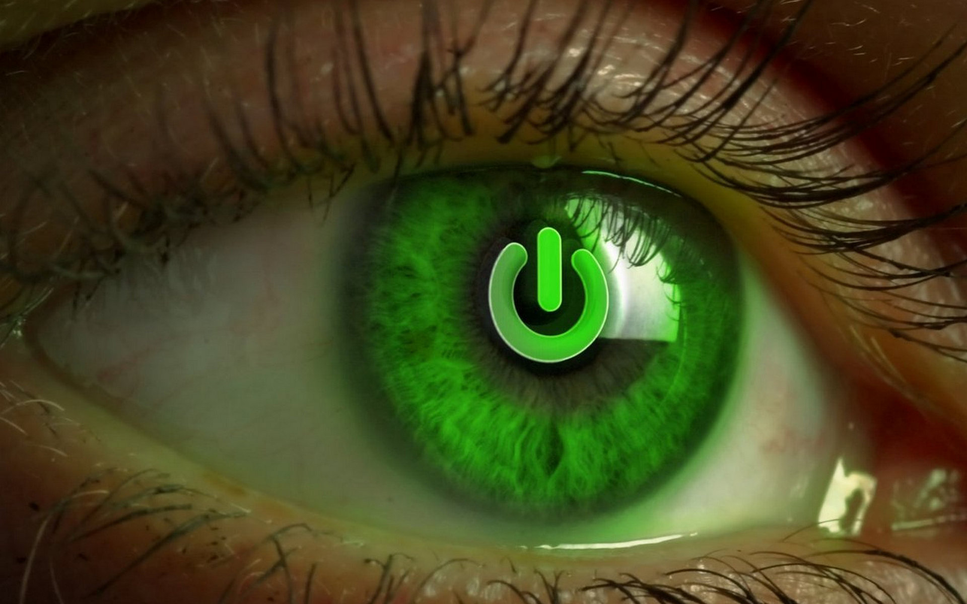 глаз, зеленое