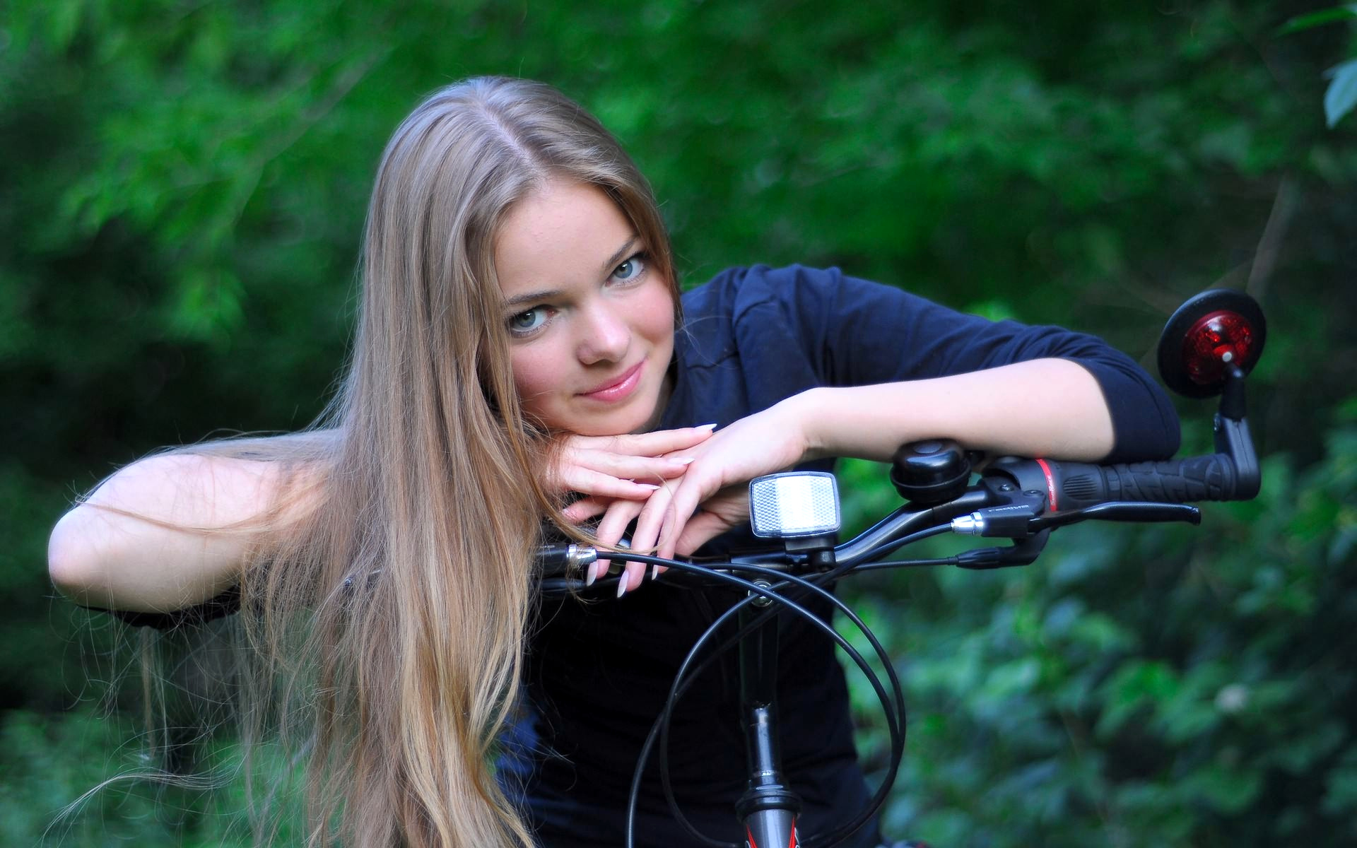 велосипед, девушки