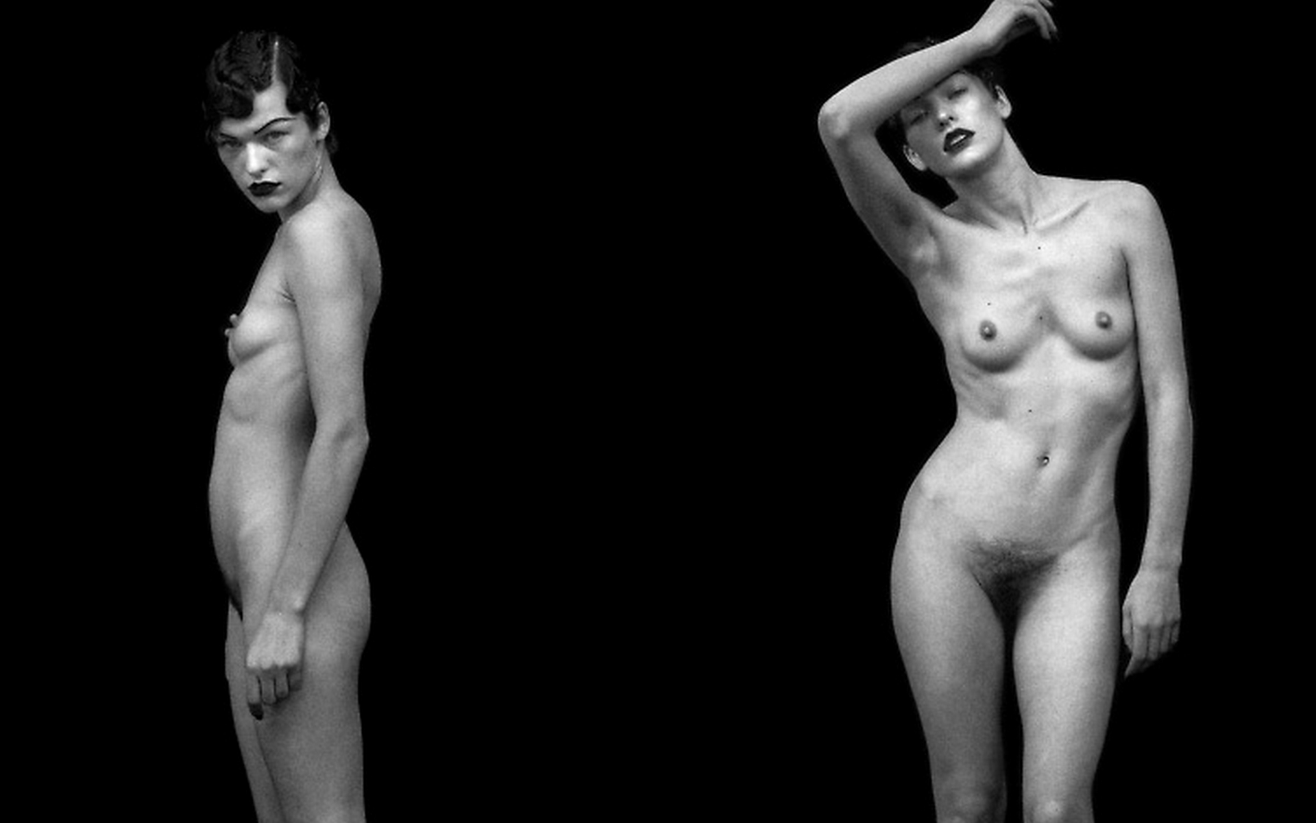 Milla jovovich pregnant nude