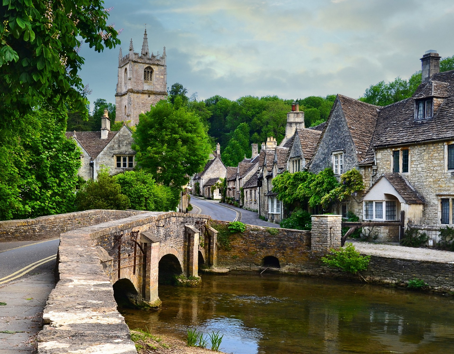 cotswold, деревня, англия