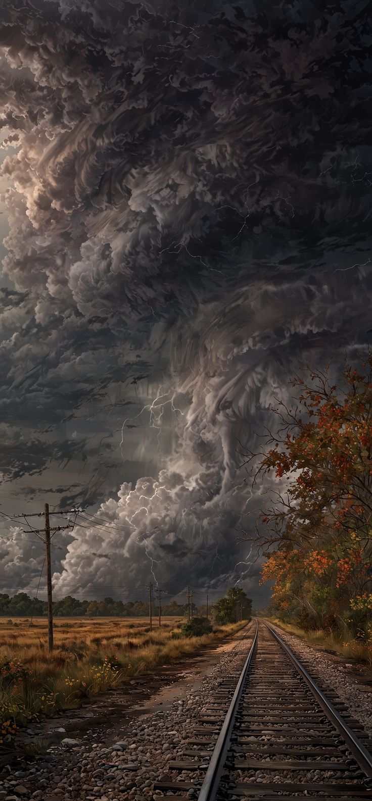 большое облако над дорогой