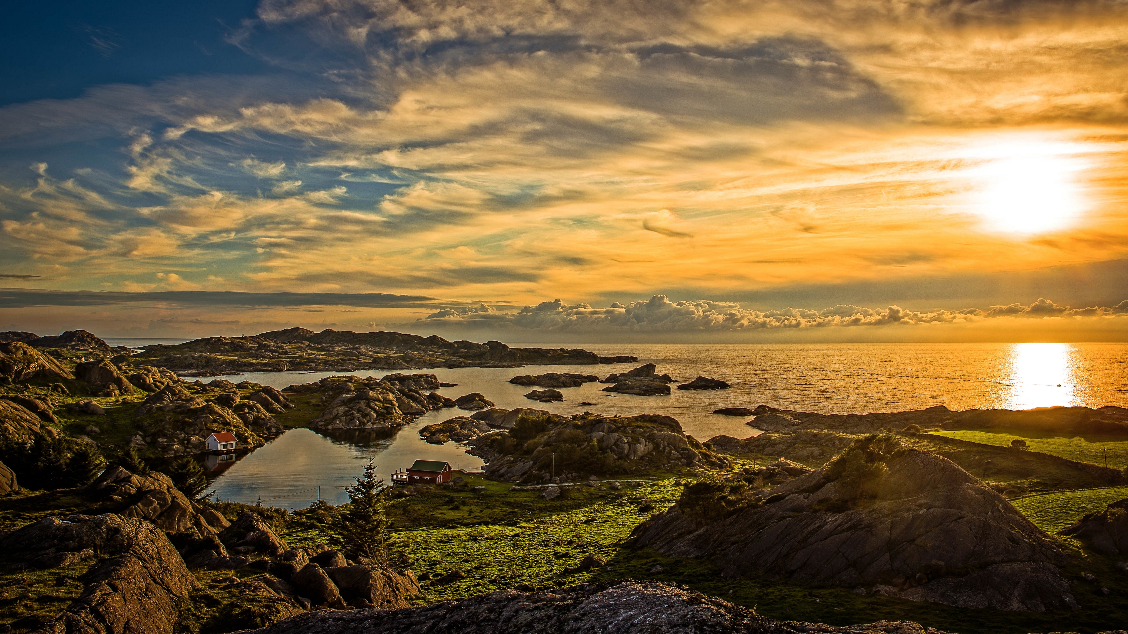 закат, картинка, природа