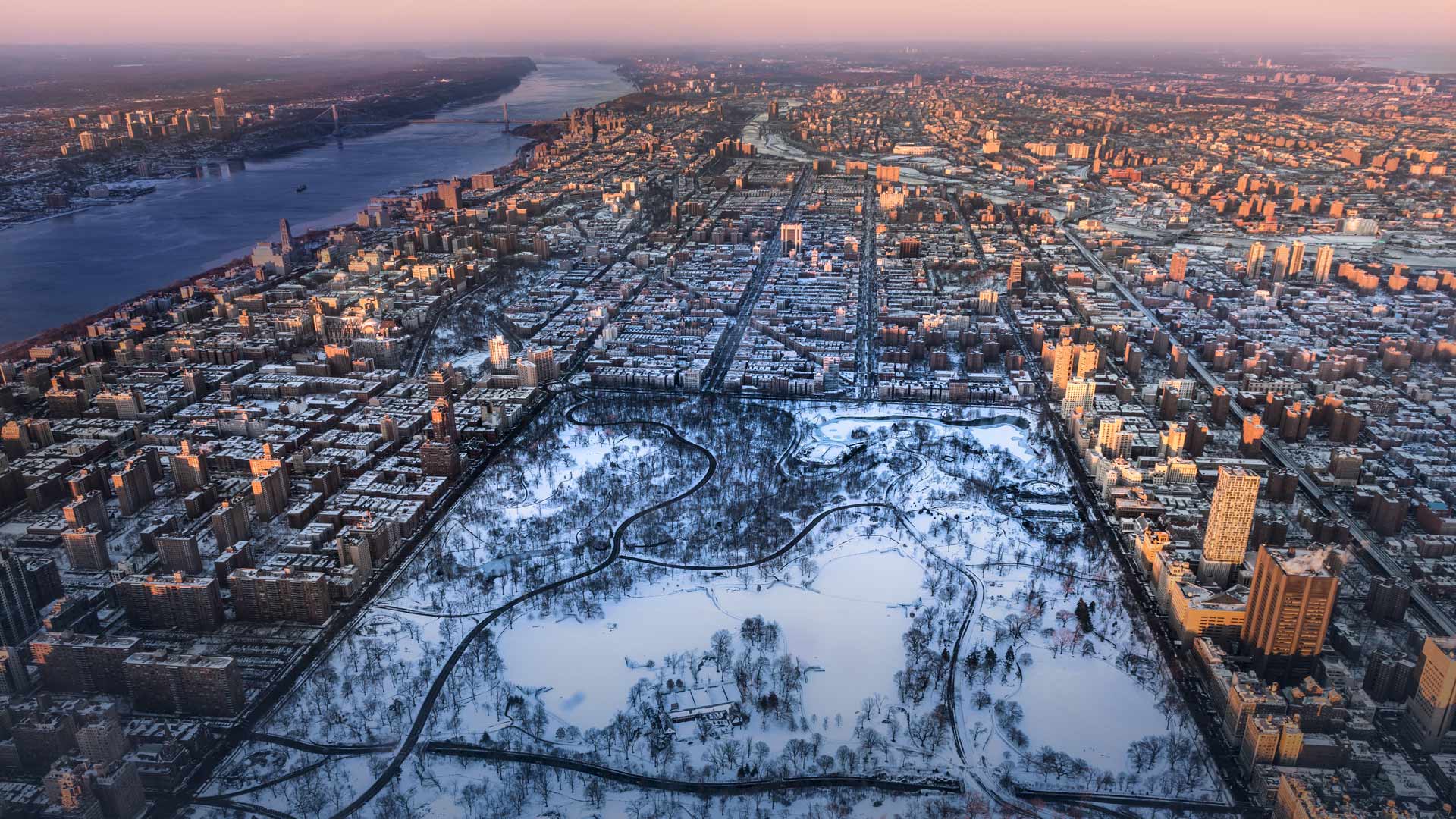 зима, йорк, парк