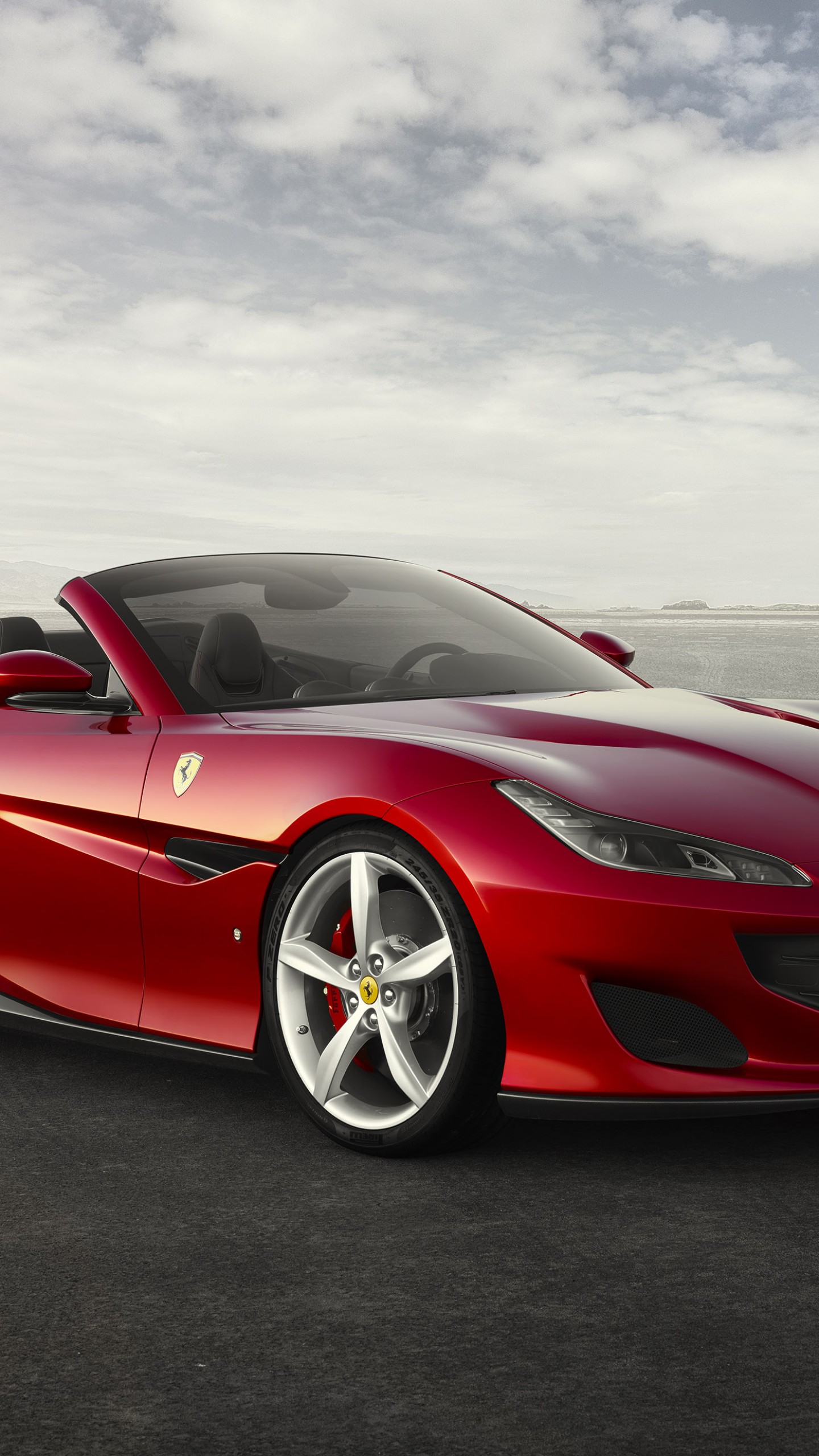 ferrari, portofino, red