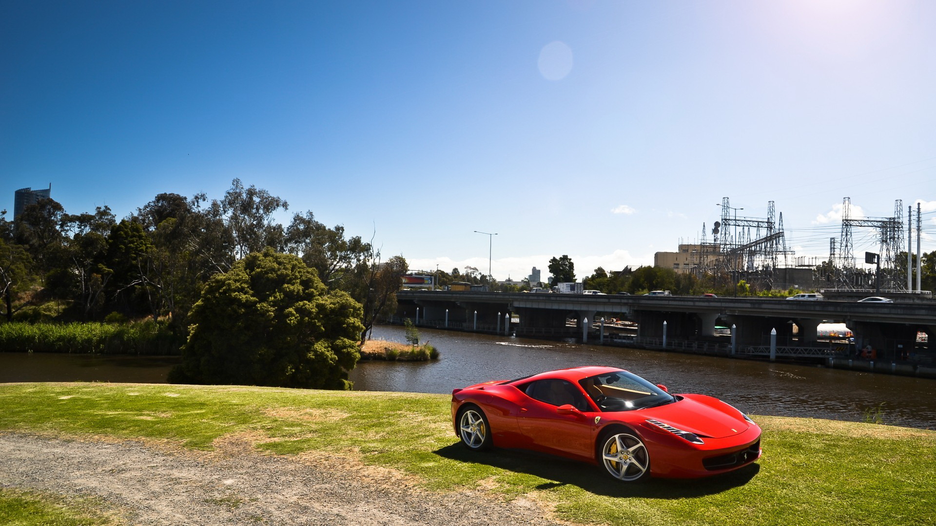 ferrari, italia, красный цвет No 67860 Разрешение 1920x1080