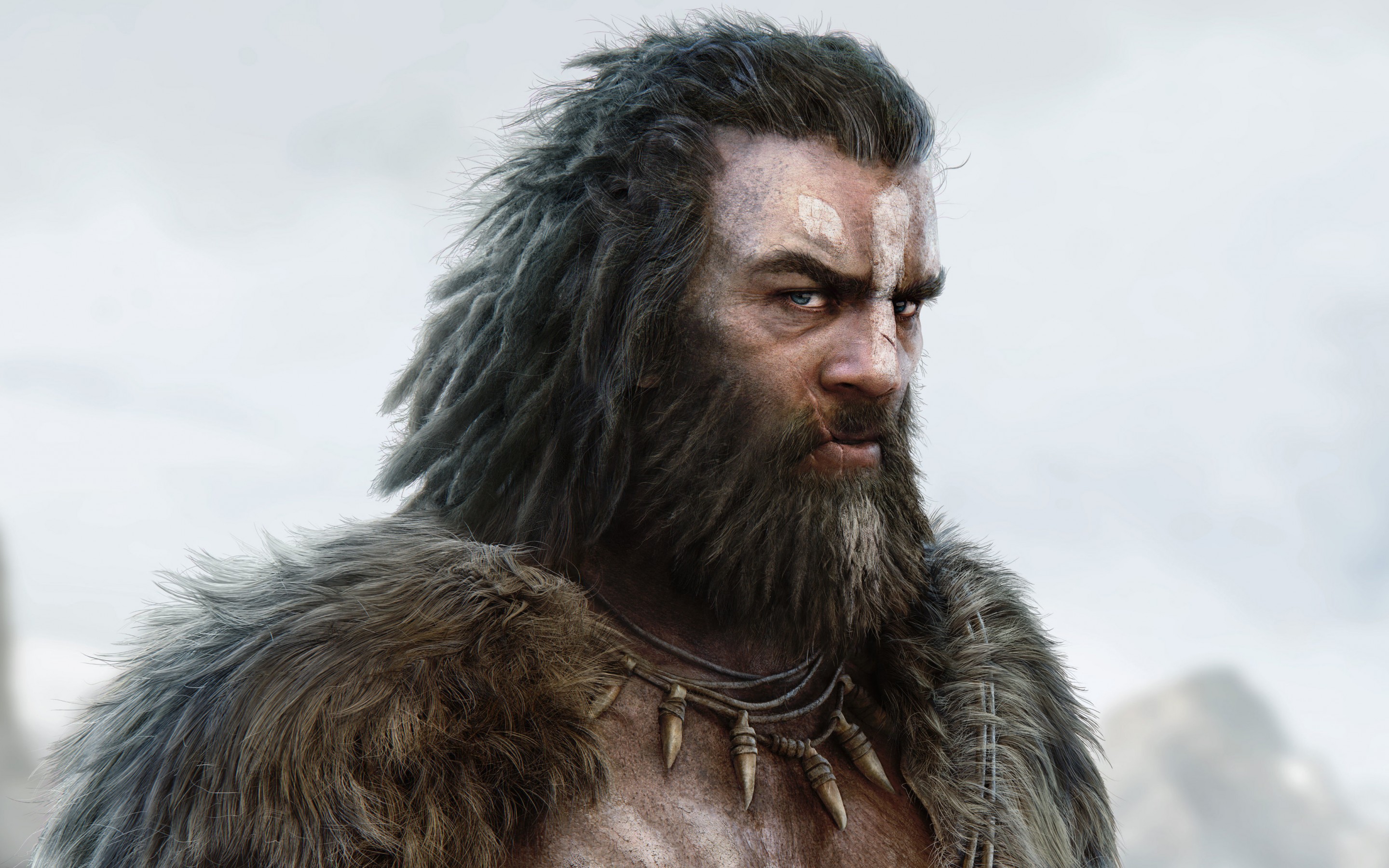 близкий человек с бородой и шубой