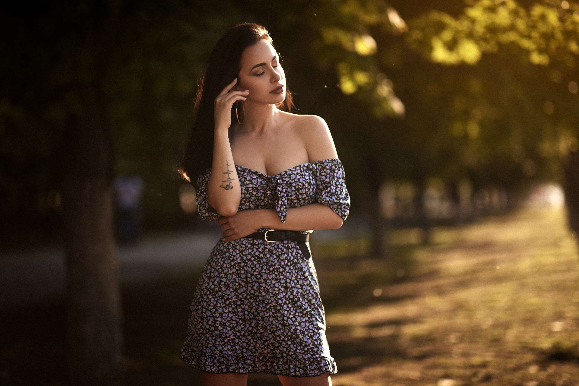 фото, женщина, платье