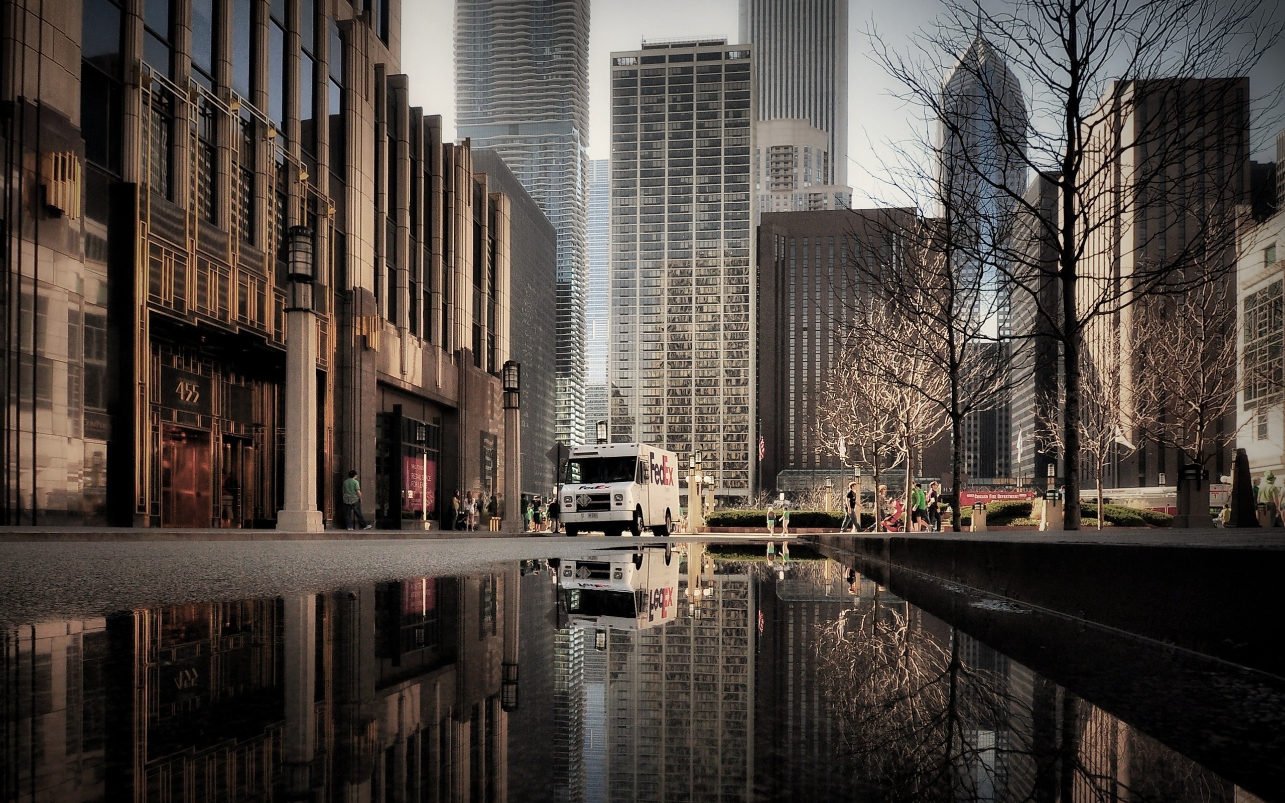 chicago, иллинойс, лужи