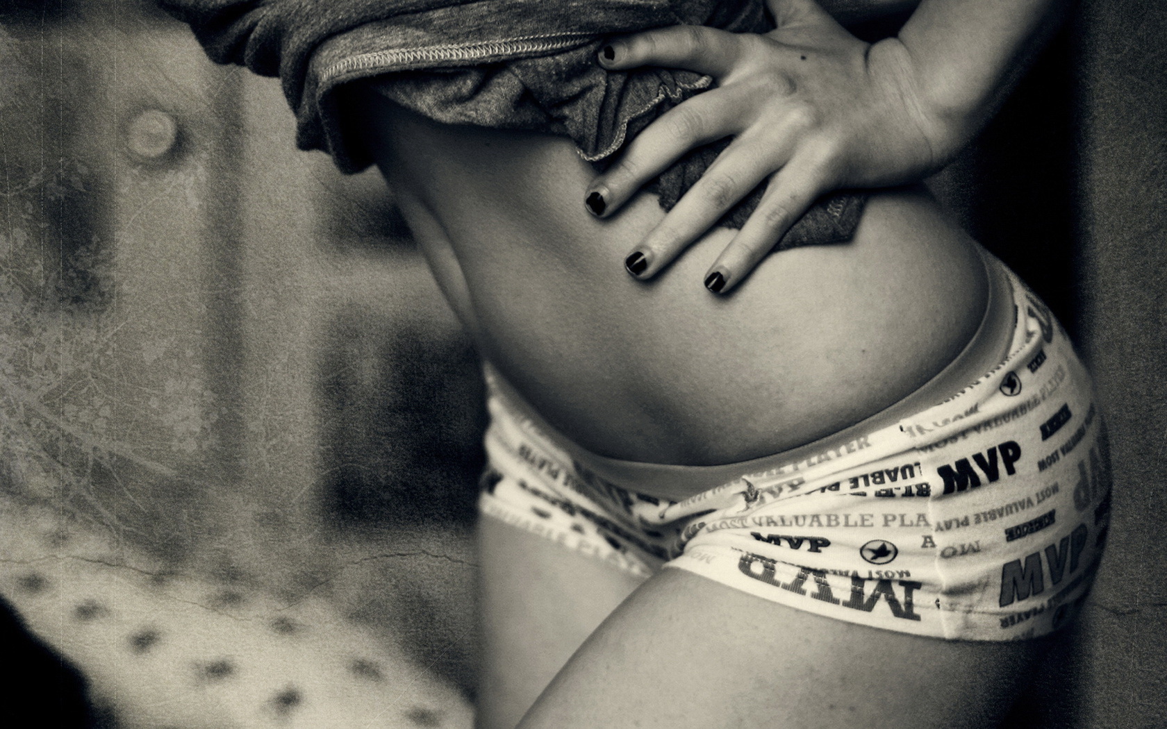 девушка, животик, рисунок