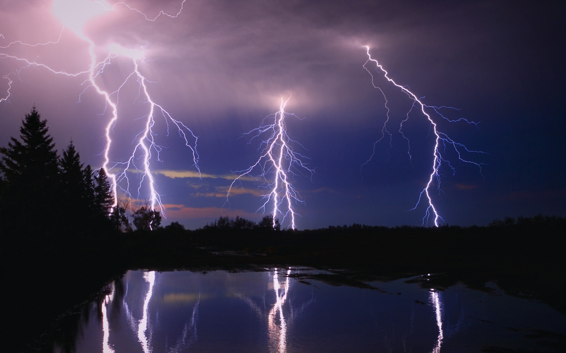 молния, буря