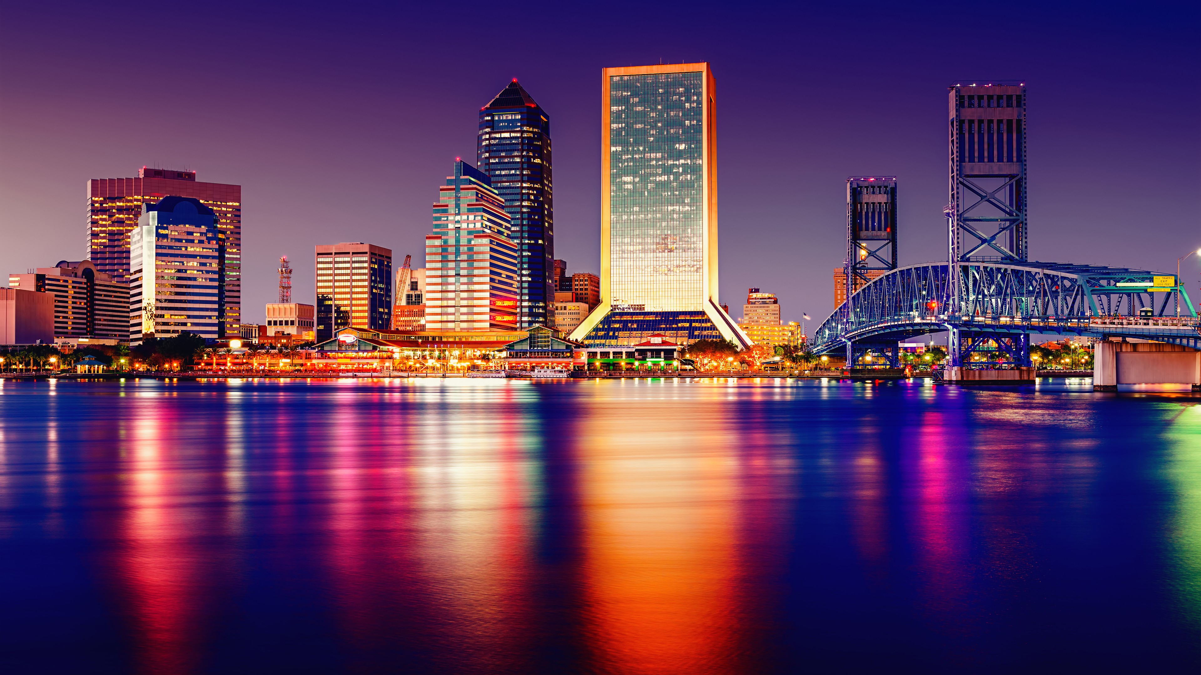 ночь, florida, город