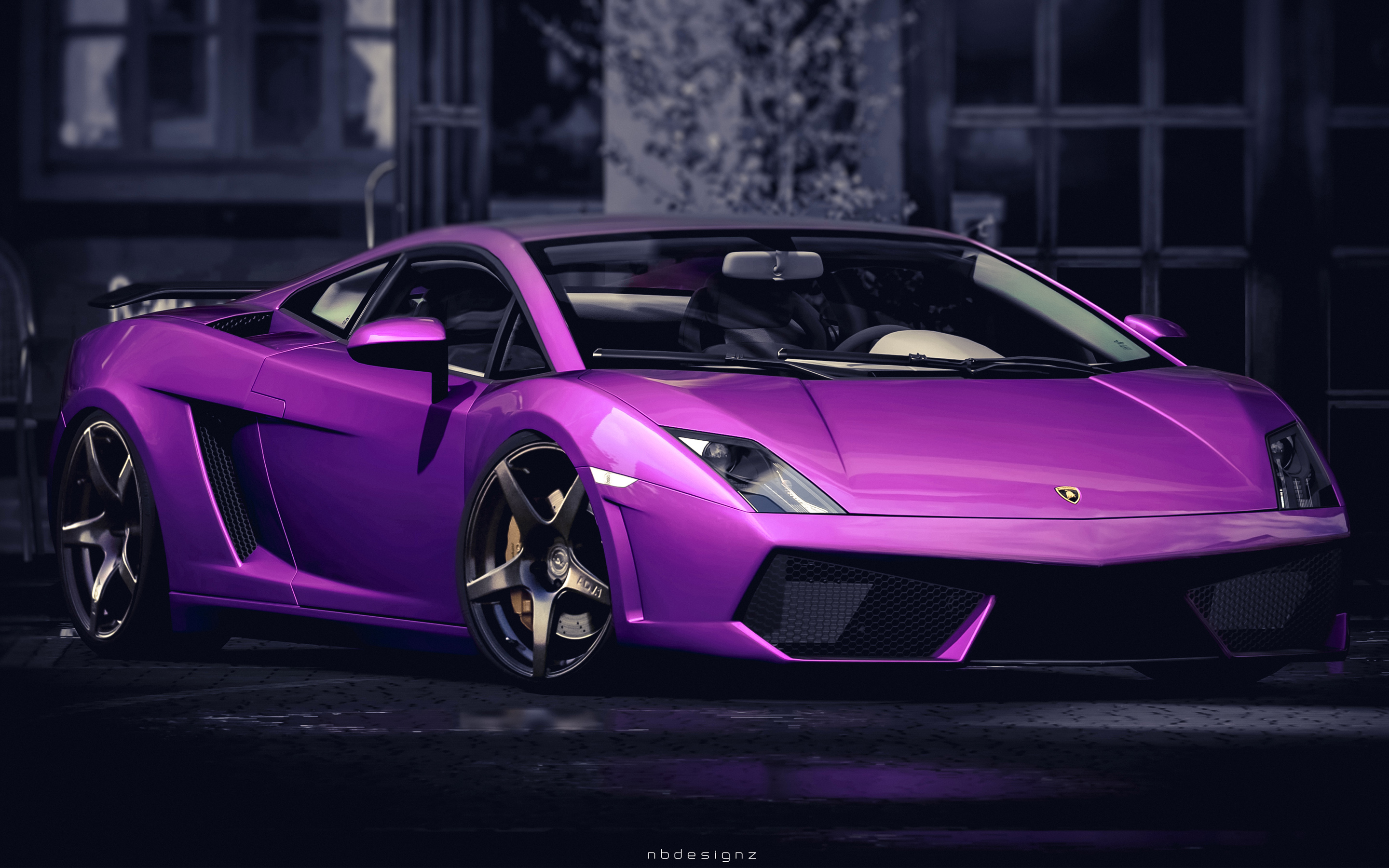 lamborghini, фиолетовый, gallardo