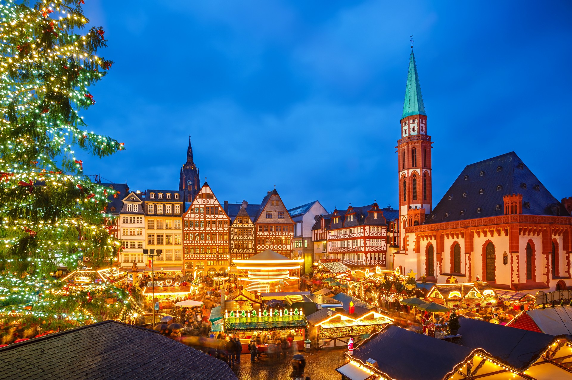 рождество, рынок, франкфурт