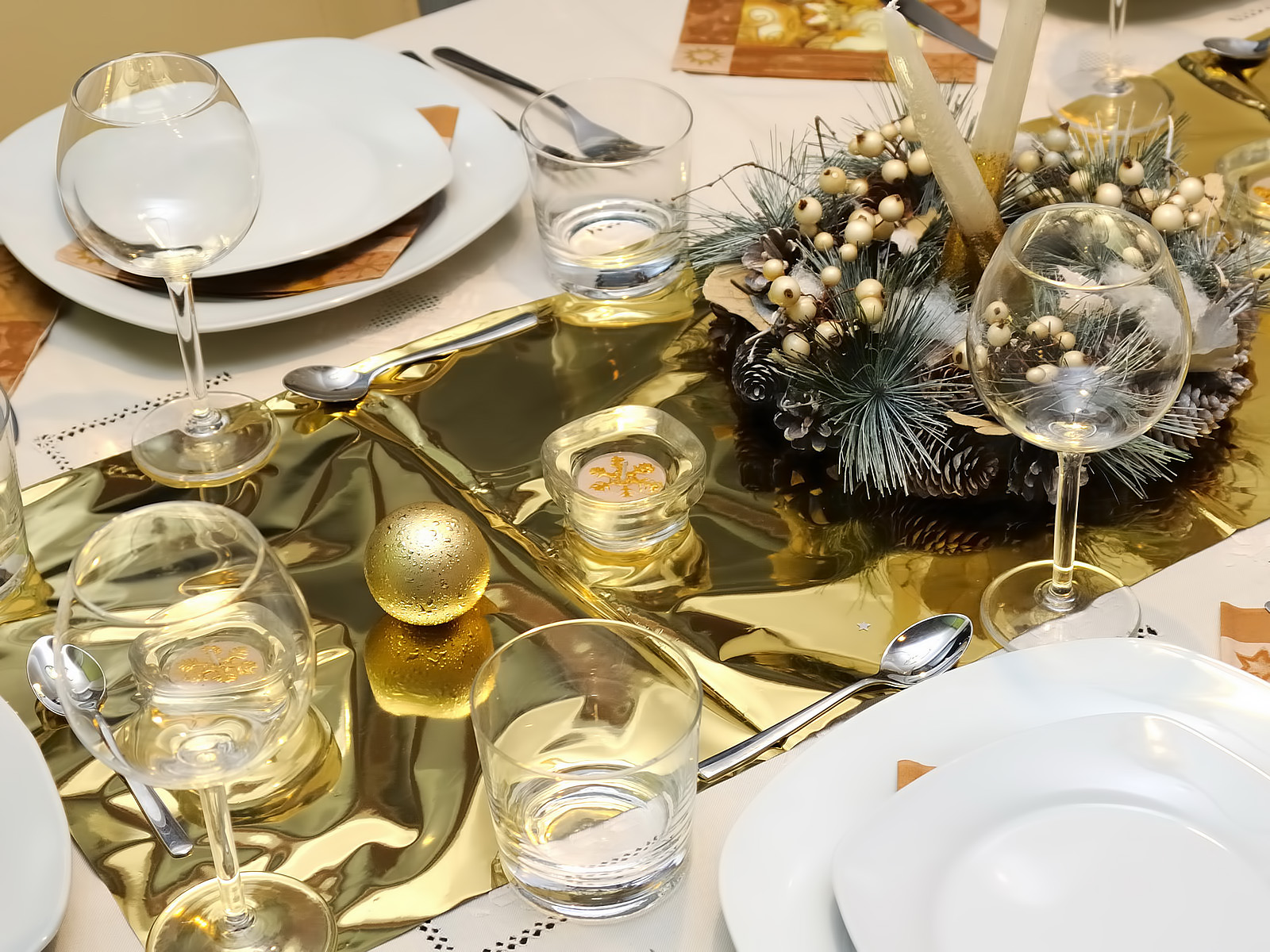 сервировка, бокалы