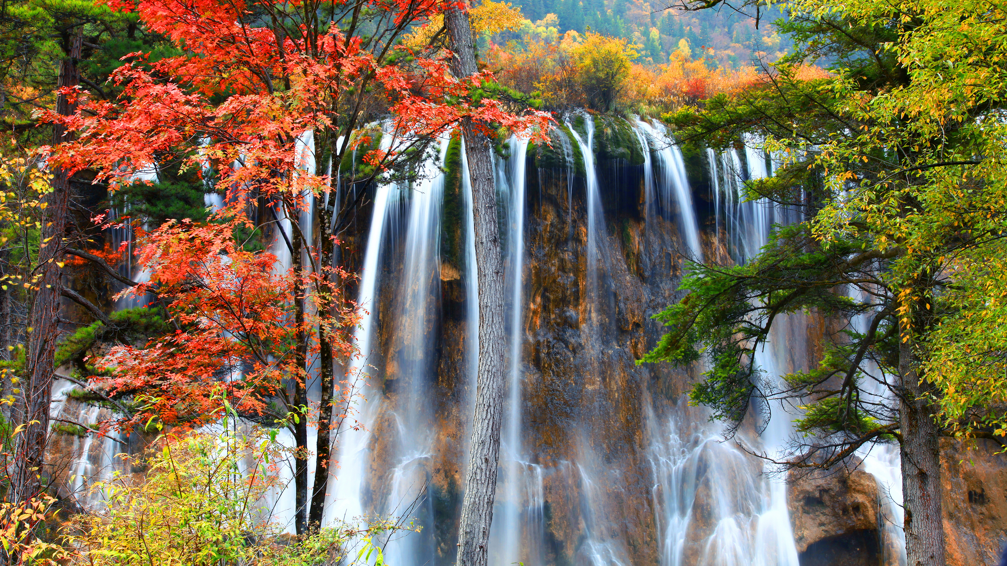 Осень краски осени водопад скачать