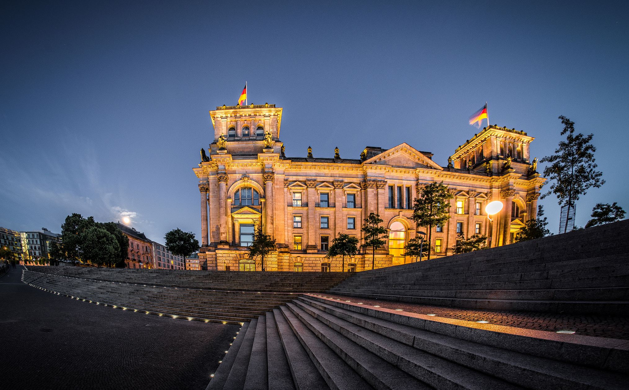 berlin, германия, ночь