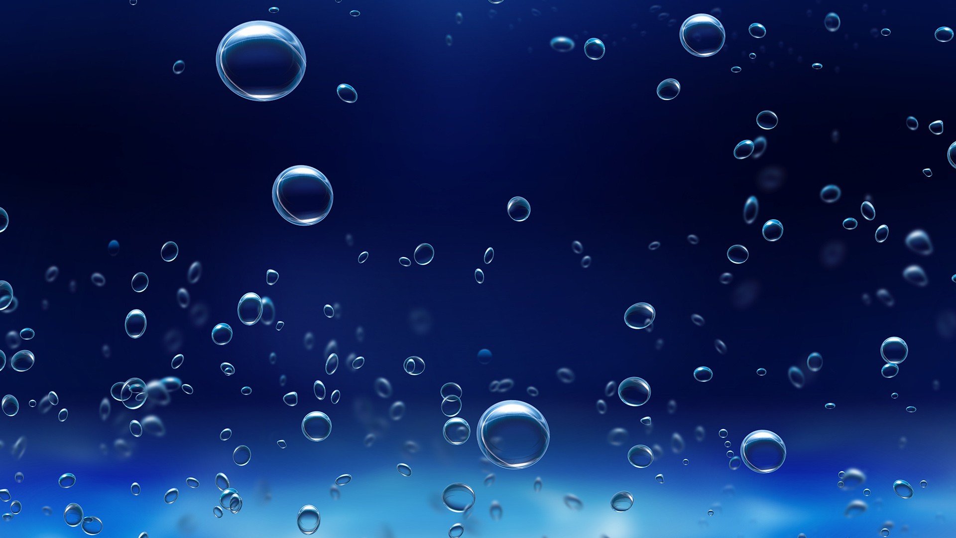 Пузырьки воды на синем фоне без смс