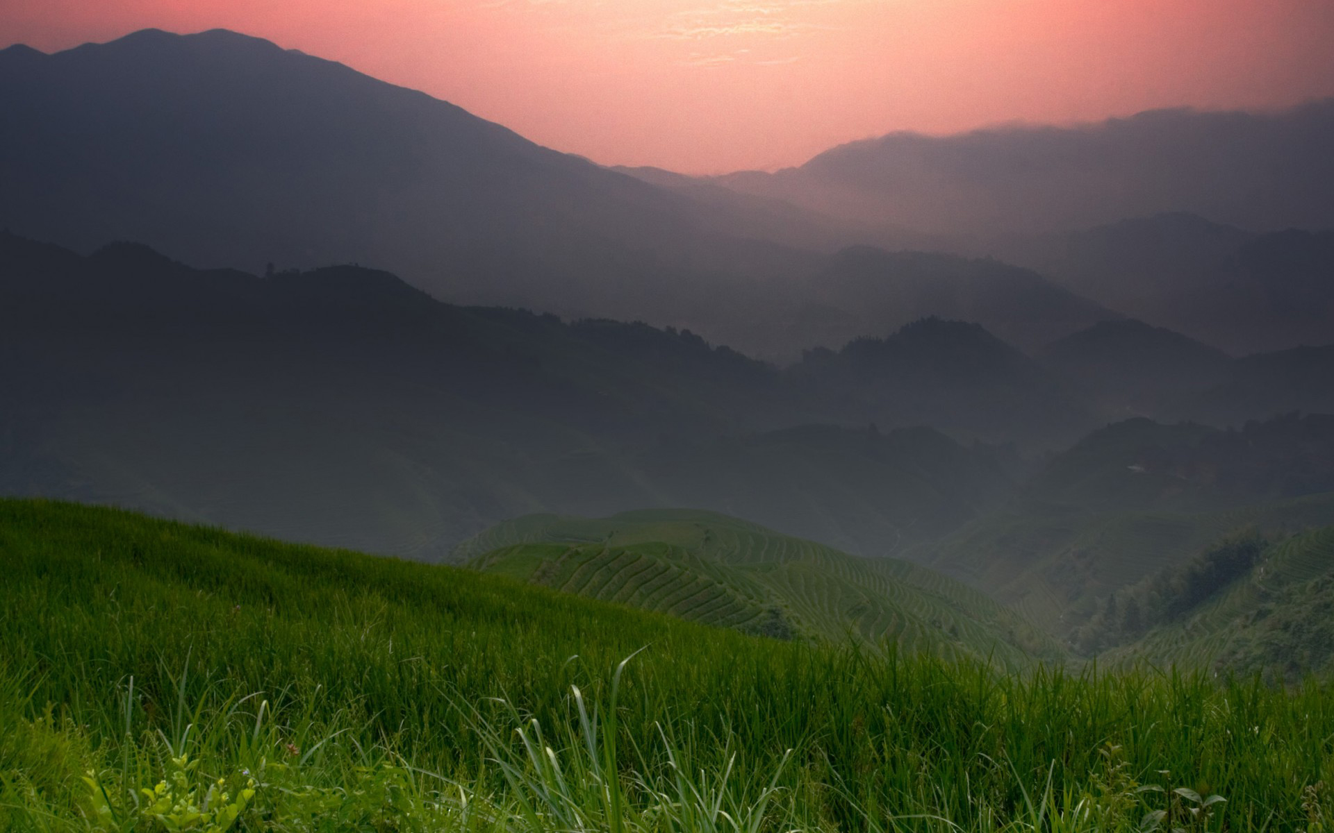 горы, китай